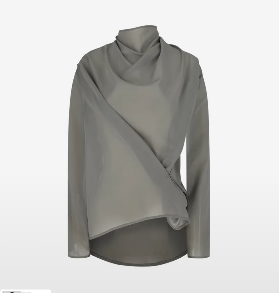새상품) 아모멘토 Mock Neck  모크 넥 투웨이 블라우스 상품이미지1