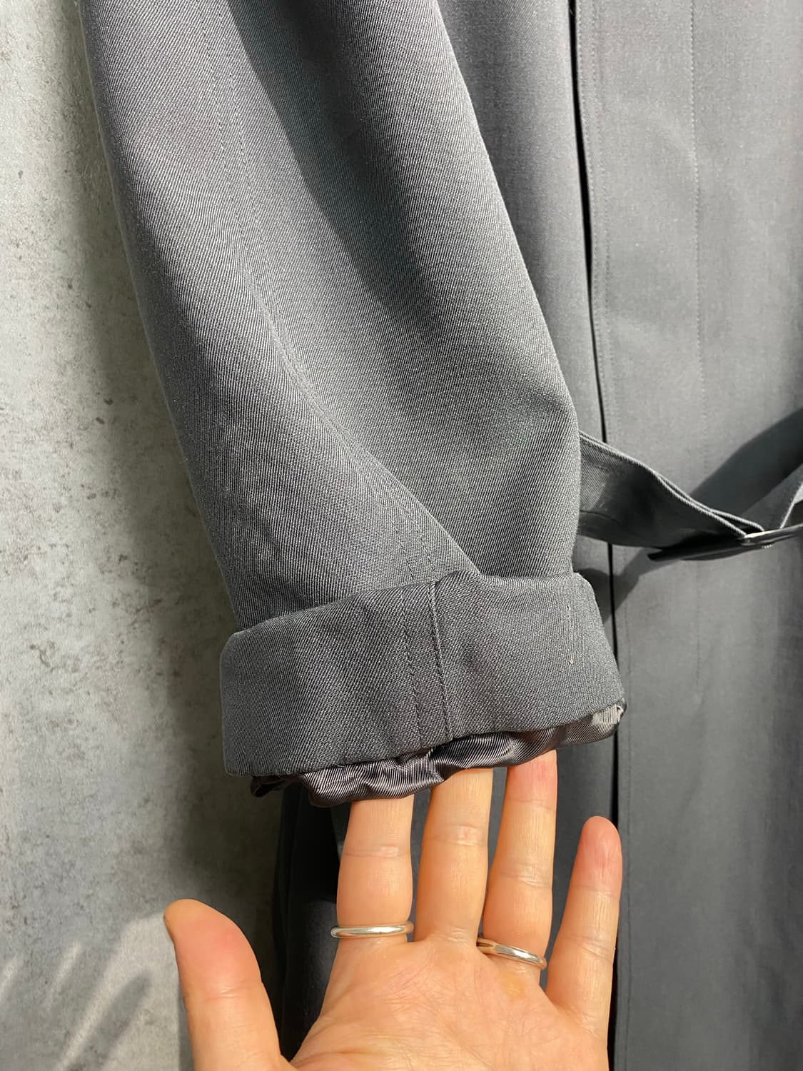 [40] 80s Germany 독일군 밀리터리 벨티드 트렌치코트 상품이미지5