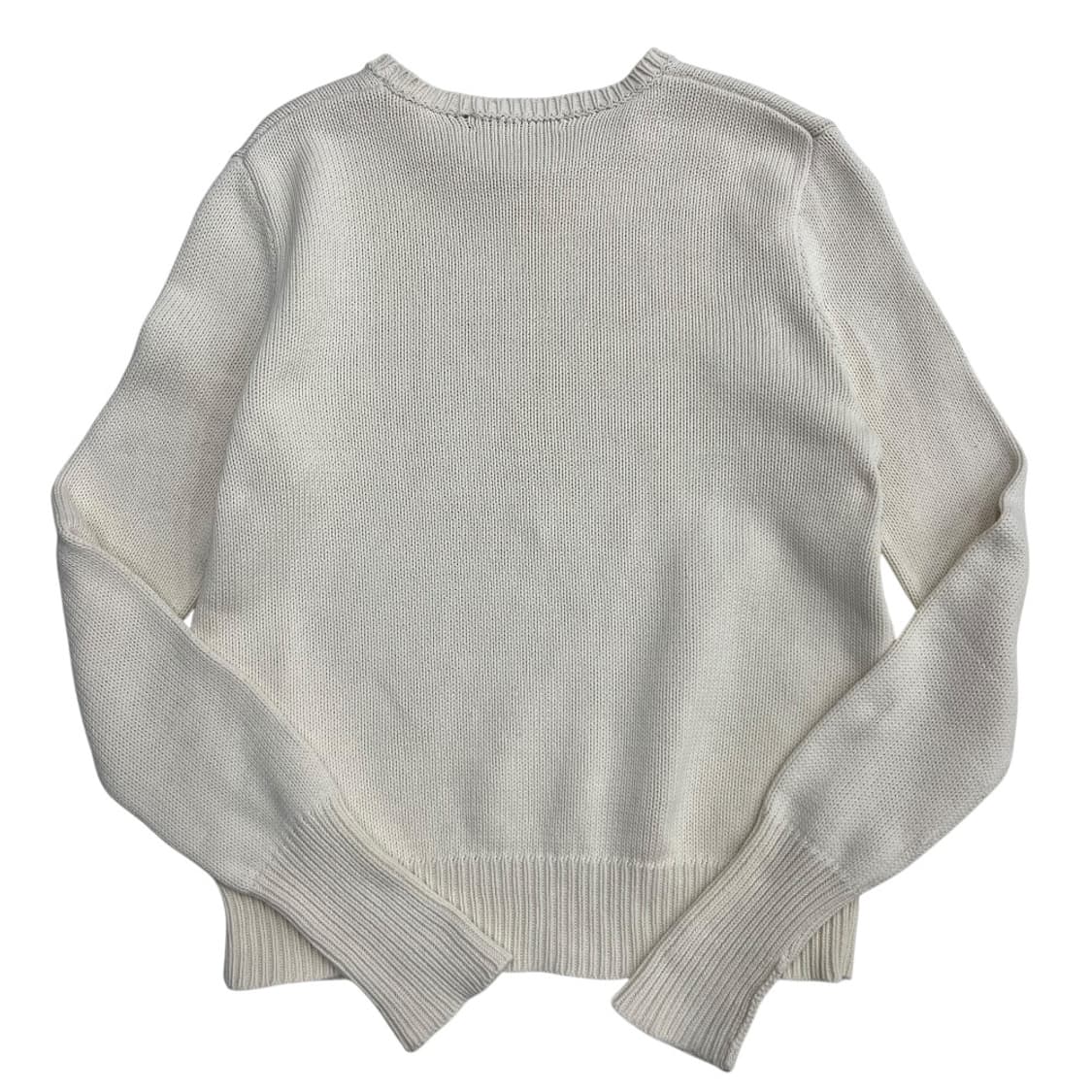 2000s 폴로 랄프로렌 블루포니 아이보리 코튼 니트 M 상품이미지4