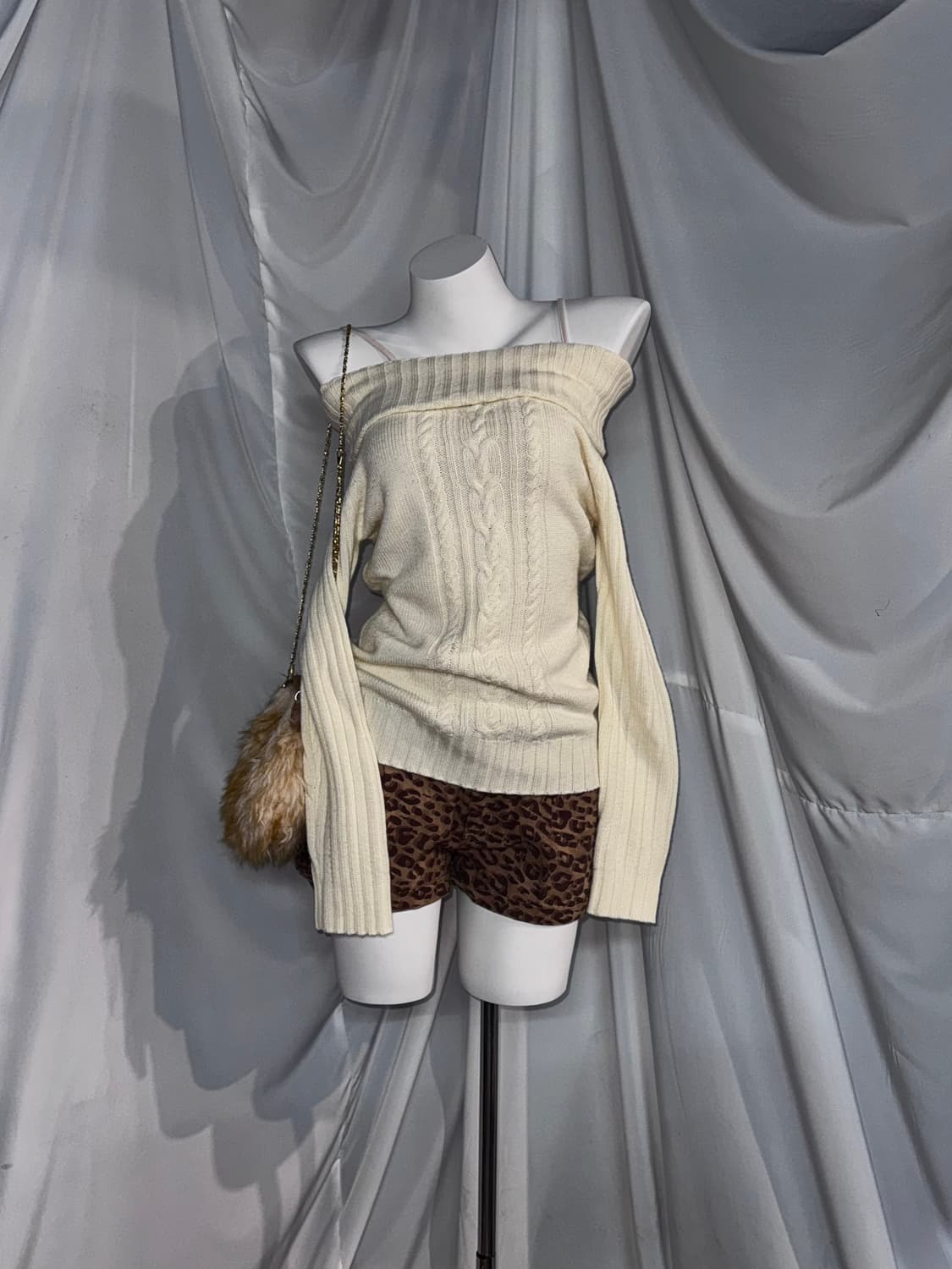 리즈리사 오네 오픈숄더 라떼갸루 코디세트  상품이미지6