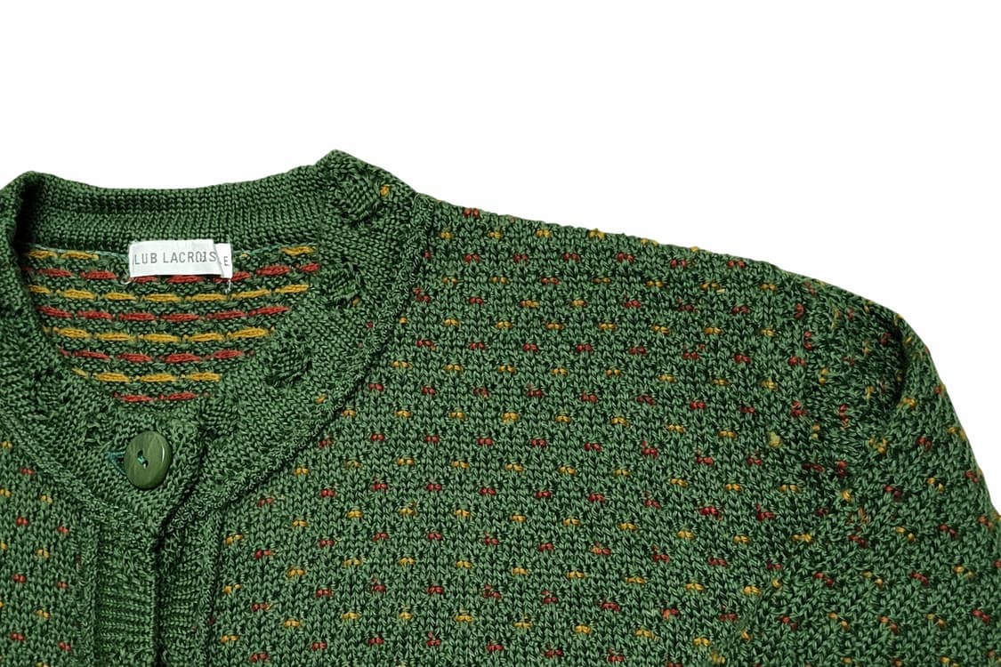 JPN 80s~90s 일본 빈티지 레트로 모리걸 노르딕 패턴 니트 가디건 상품이미지4