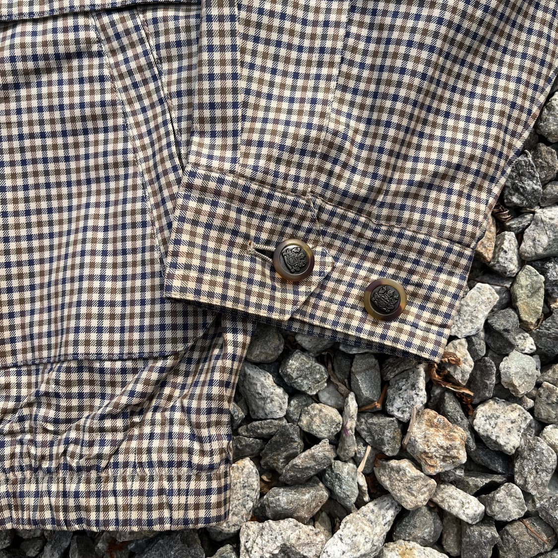 90s Aquascutum(아쿠아스큐덤)영국 체크 블루종(실측확인) 상품이미지2