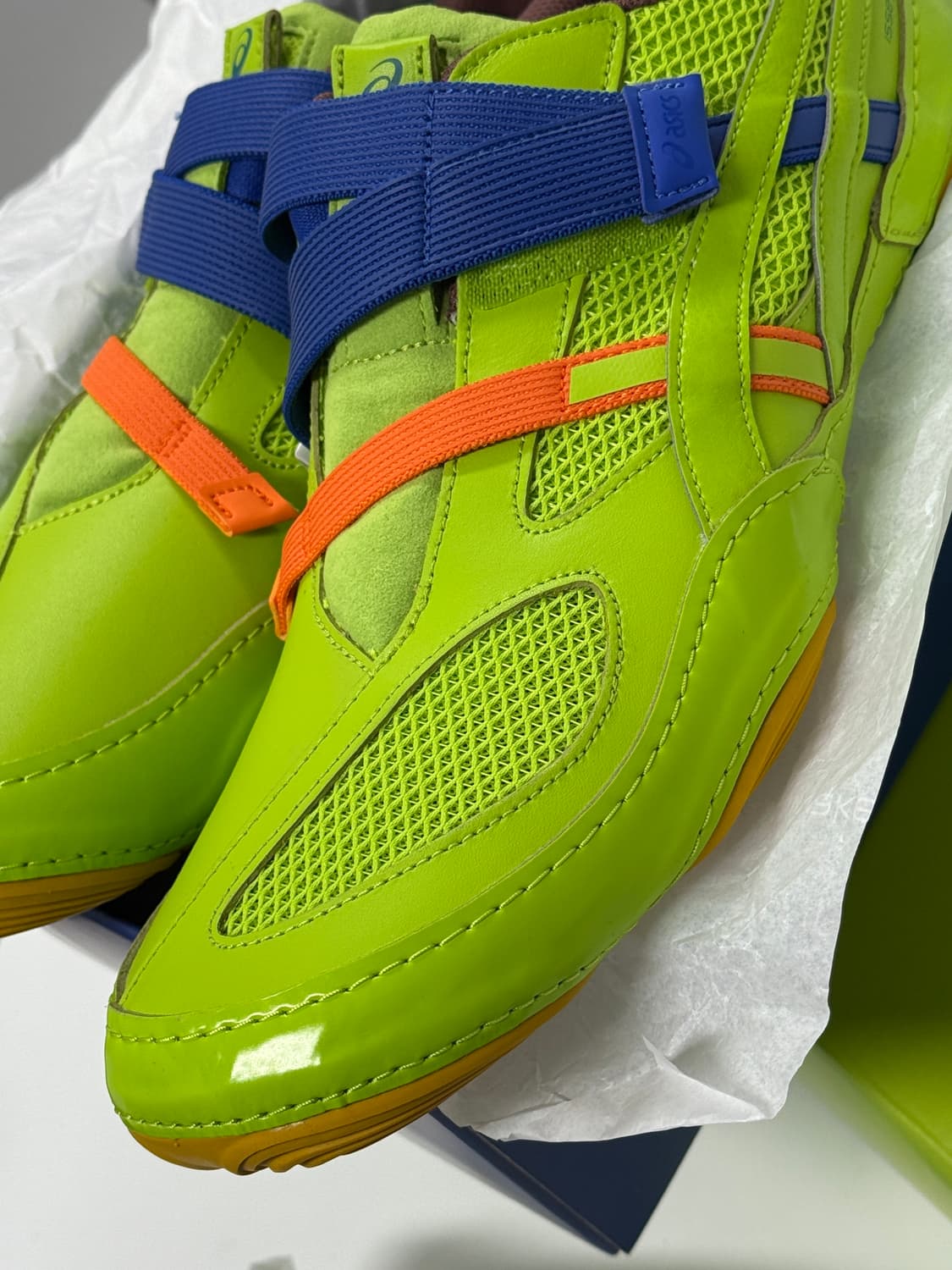 새제품 285 / 이세이미야케 아식스 하이퍼테이핑 그린블루 상품이미지5