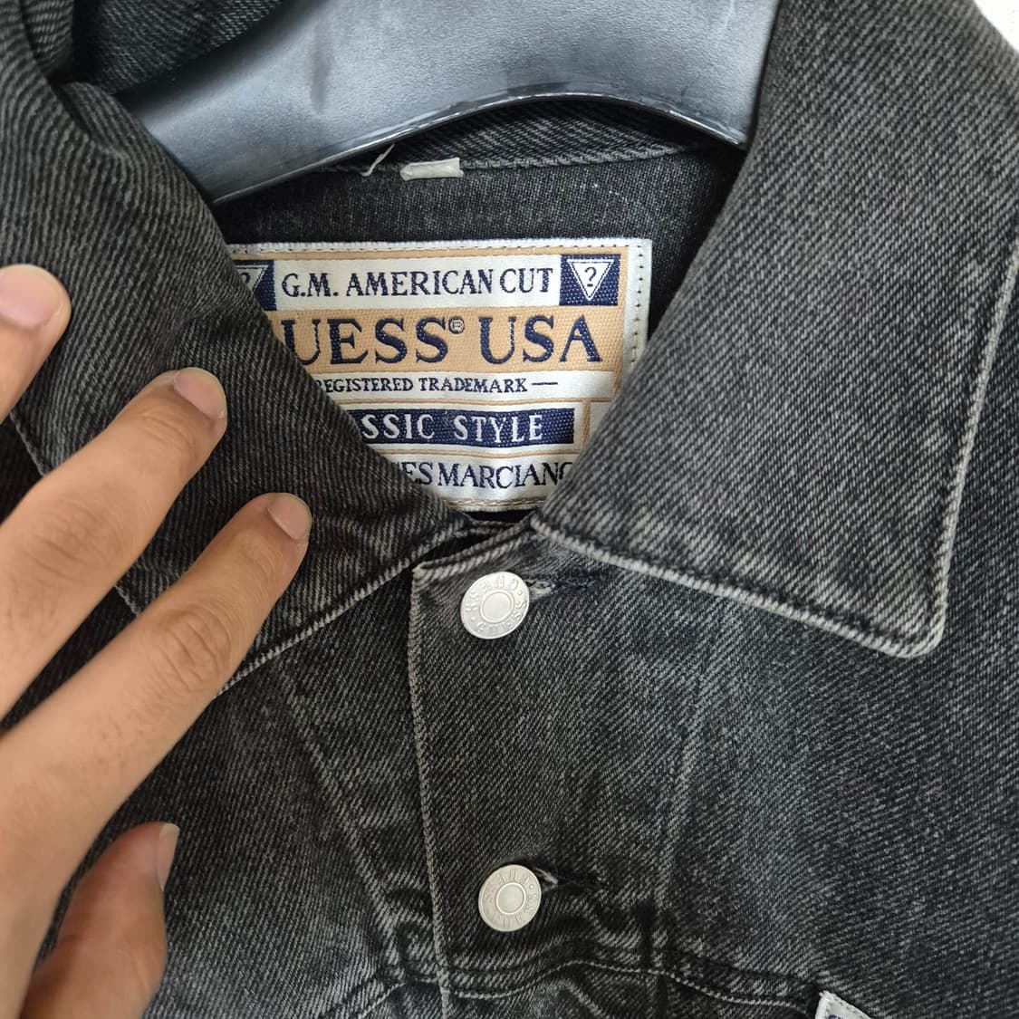 90's Guess 게스 흑청 데님자켓 상품이미지4