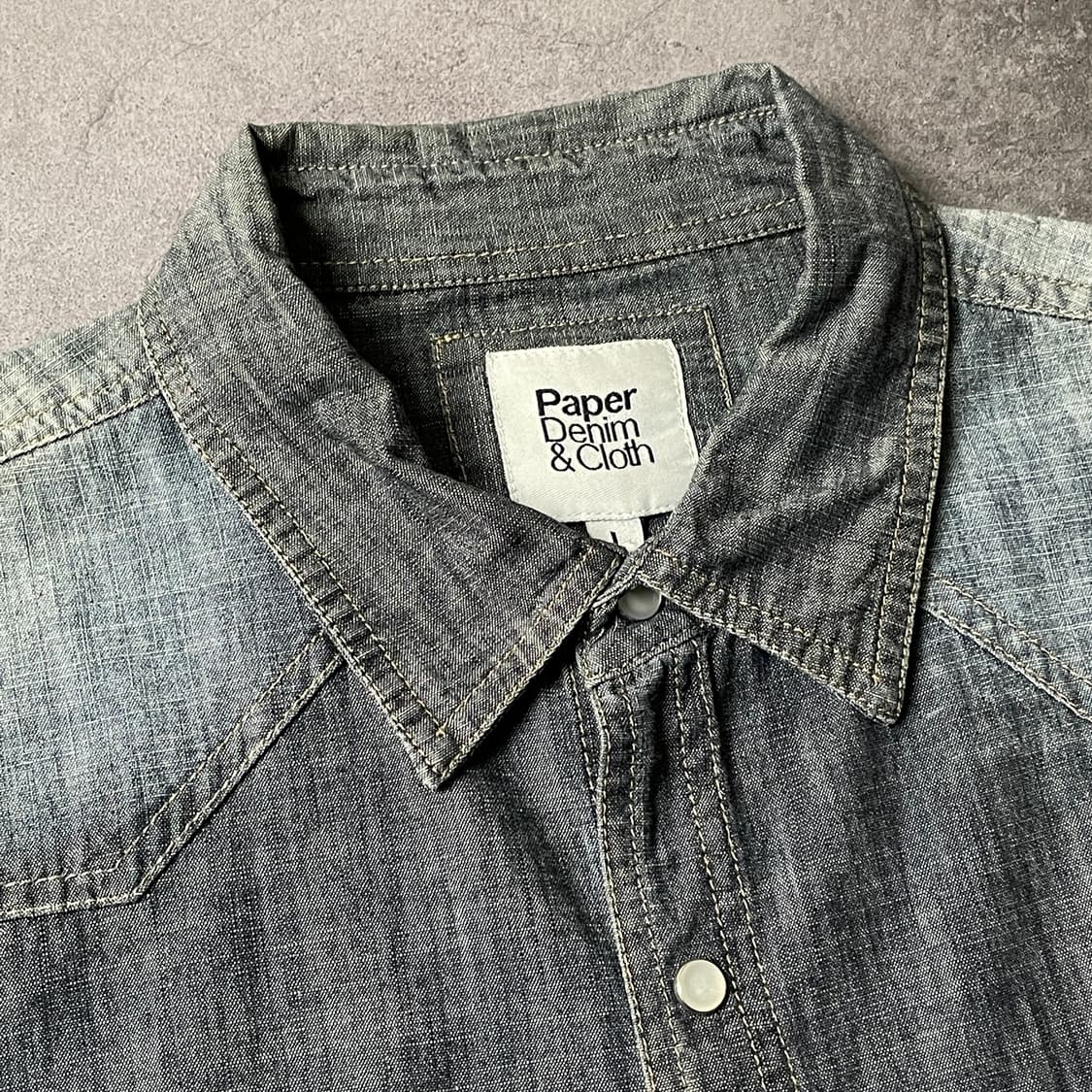 PAPER DENIM & CLOTH 그레이 데님 웨스턴셔츠 A00486 상품이미지2