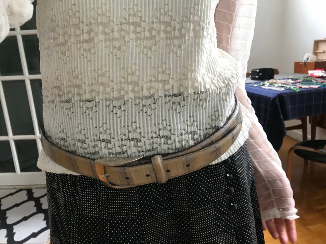 vintage see-through pattern top 상품이미지4