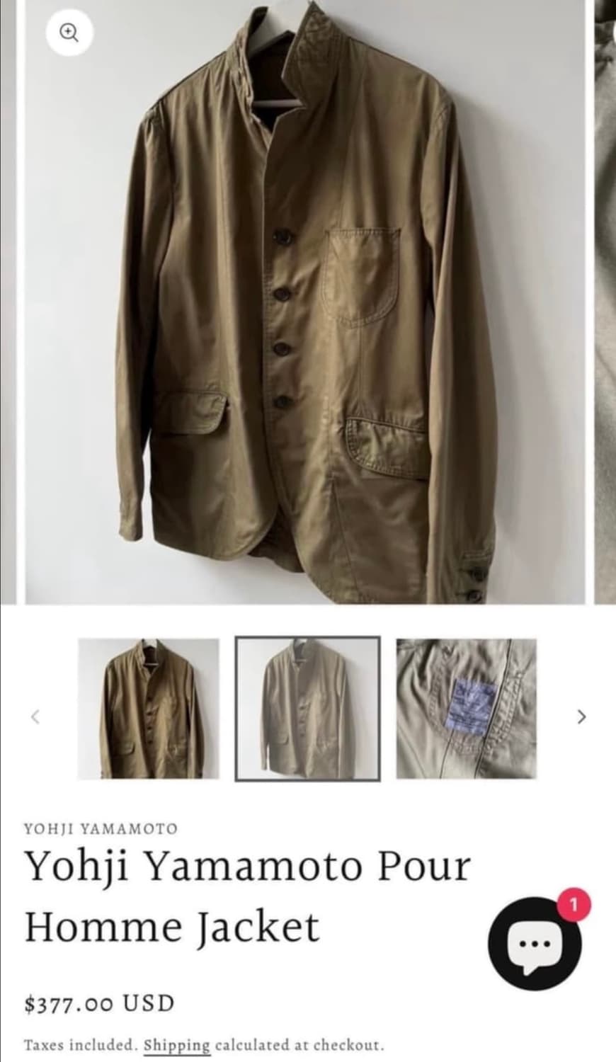 요지야마모토 뿌리옴므 자켓 상품이미지6