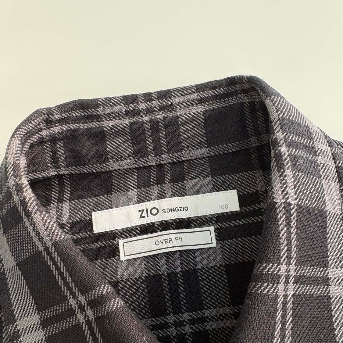 21ss 지오송지오 오버핏 남성 체크 셔츠[100] 상품이미지4