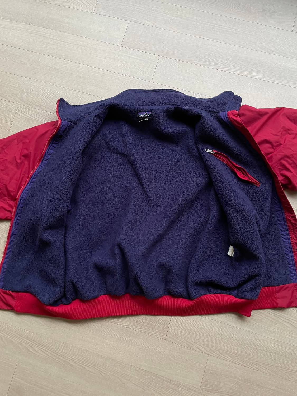 90s 파타고니아 쉘드 신칠라 봄버 자켓 레드 rare usa 상품이미지7