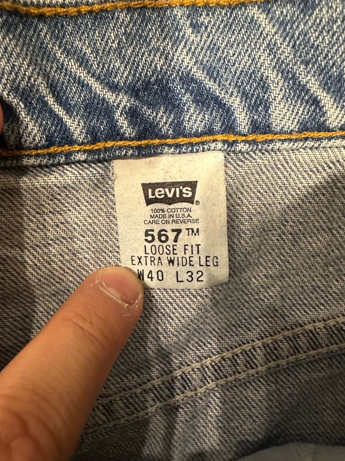 빈티지 90s 리바이스 567 데님 팬츠  상품이미지5