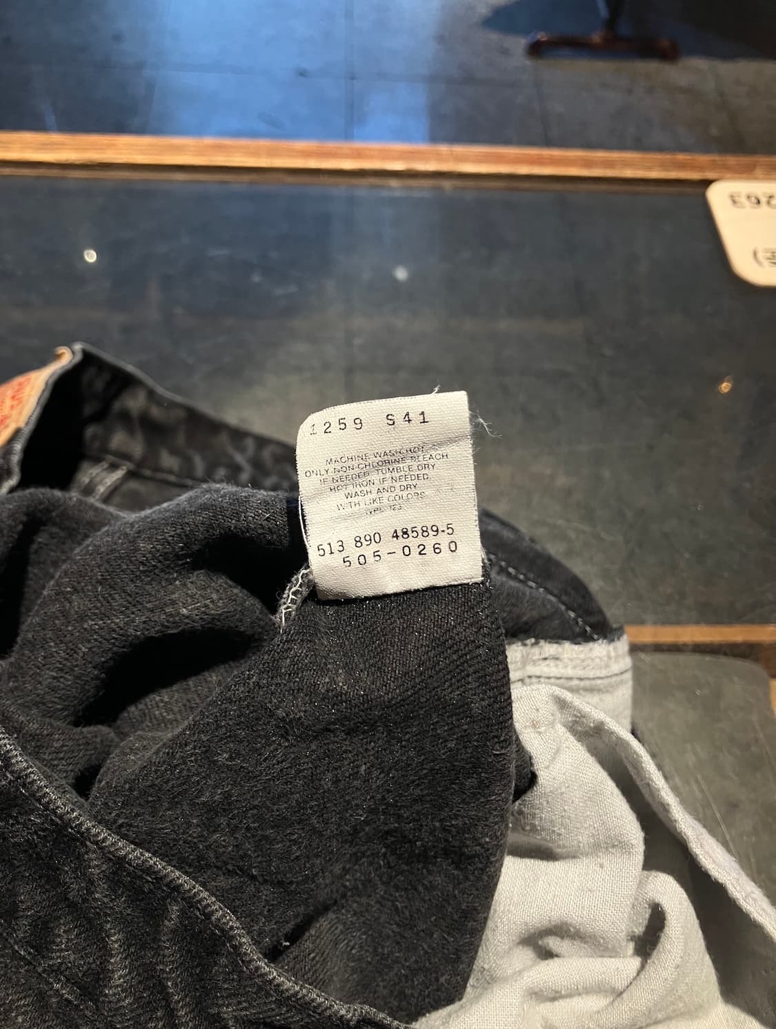 90s USA 빈티지 리바이스 505 블랙 데님 팬츠 상품이미지10