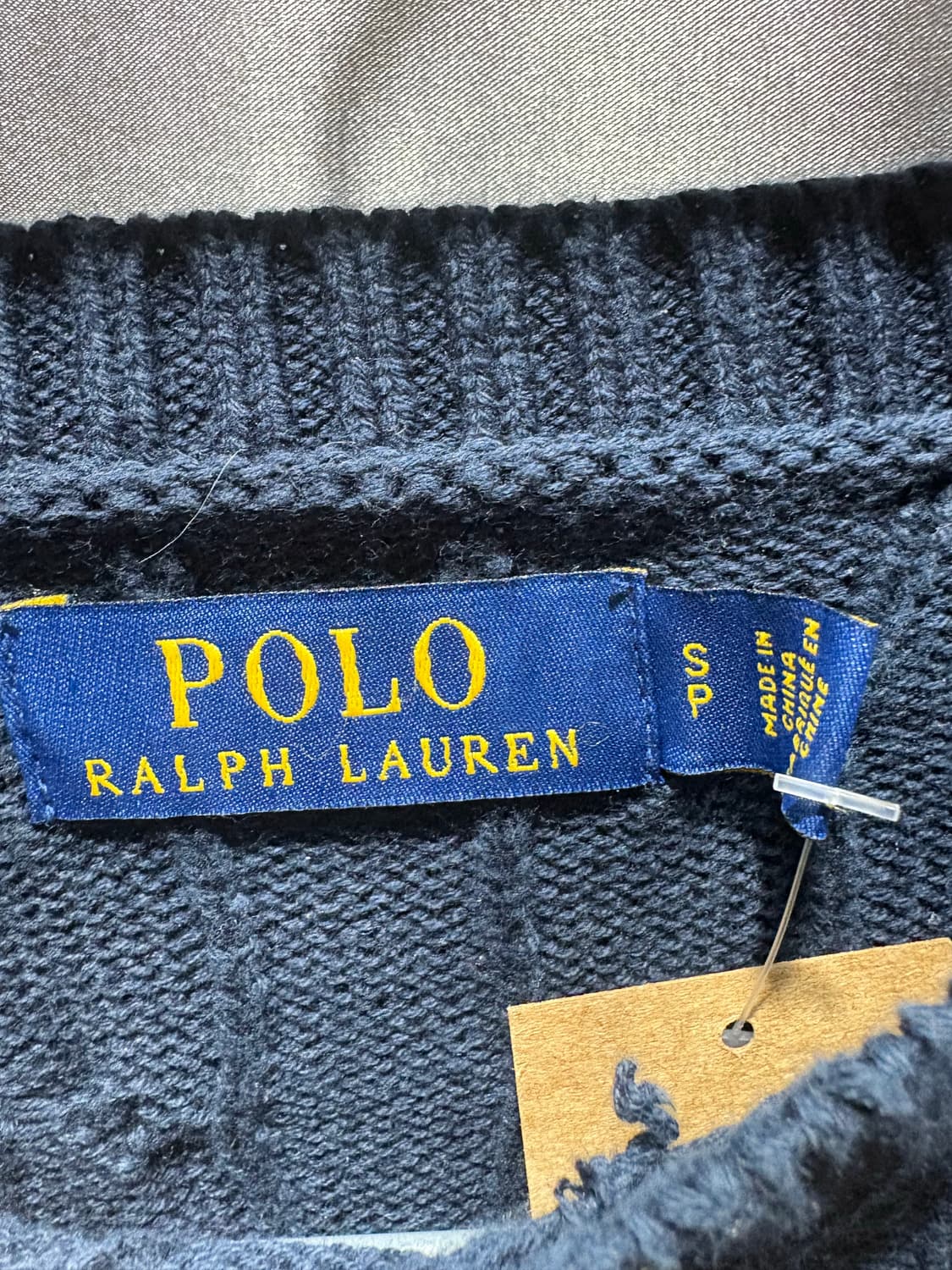 S 폴로랄프로렌 레드포니 네이비 케이블 니트 상품이미지5