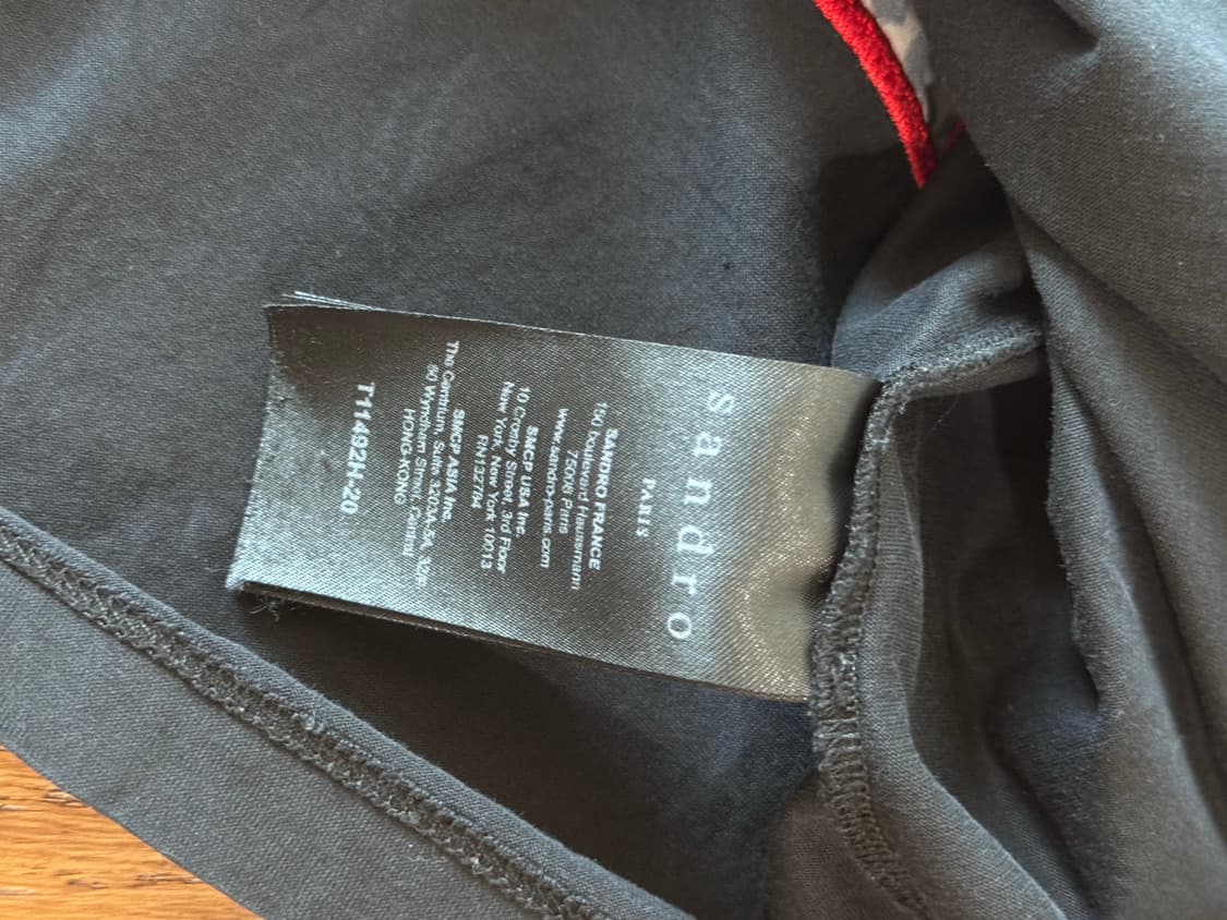 산드로 블랙 레오파드 백 로고 반팔티 상품이미지4