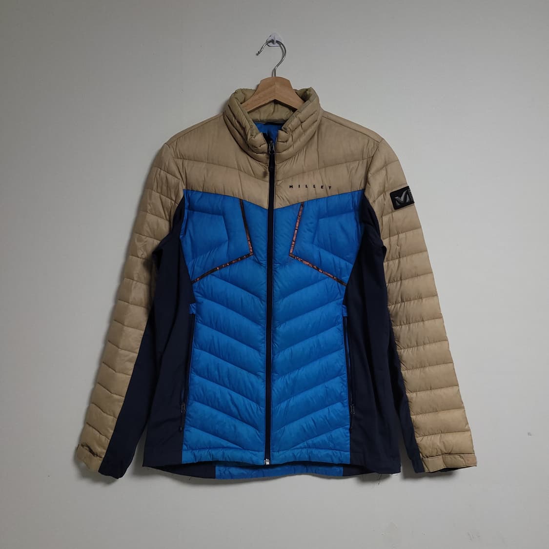 (100) MILLET 밀레 컬러블록 경량 패딩 자켓 등산복 상품이미지1