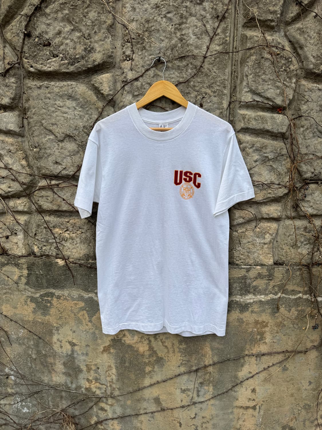 90s 프룻 오브 더 룸 빈티지 싱글스티치 usc 프린팅 반팔 티셔츠 상품이미지1