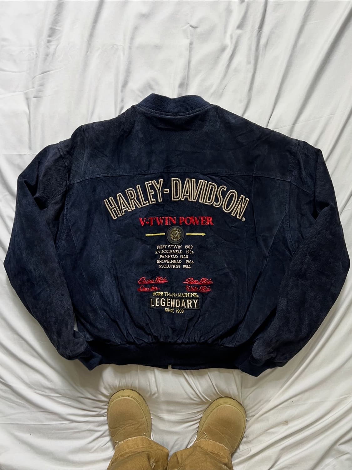 90s 할리데이비슨 스웨이드 가죽자켓 상품이미지1