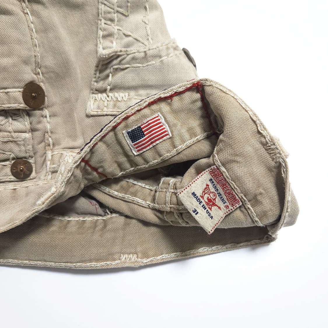 트루릴리전 USA 빌리 슈퍼 티 베이지 팬츠 상품이미지5