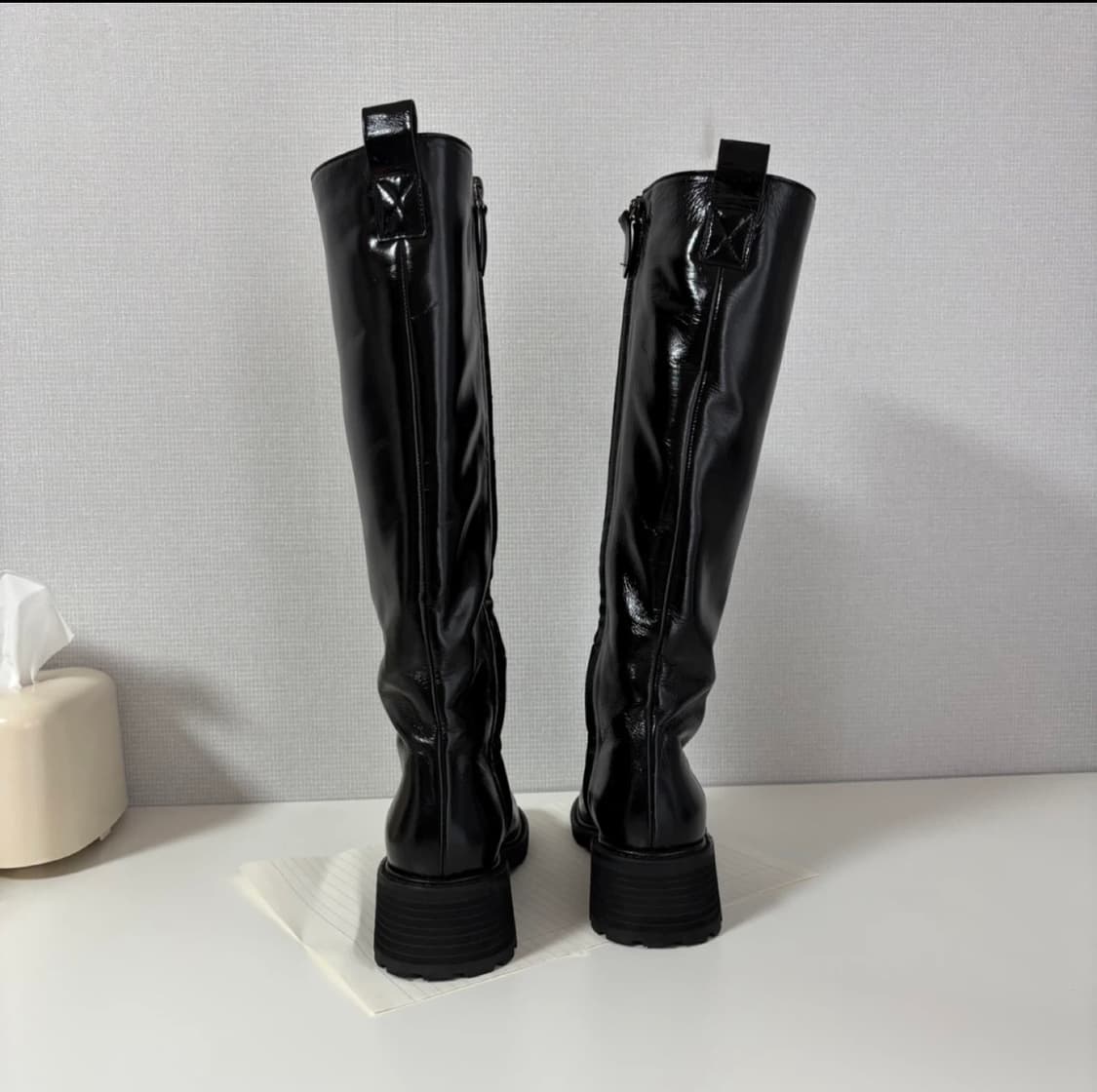 레이첼콕스 블랙 롱부츠 유광 Sevita 225mm 상품이미지5