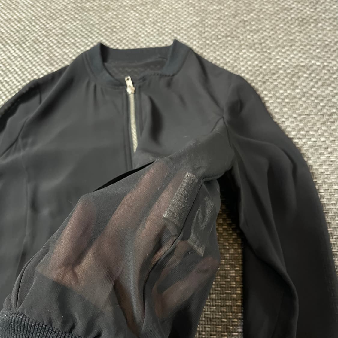 JPN 블랙 시스루 집업 자켓 M 상품이미지4