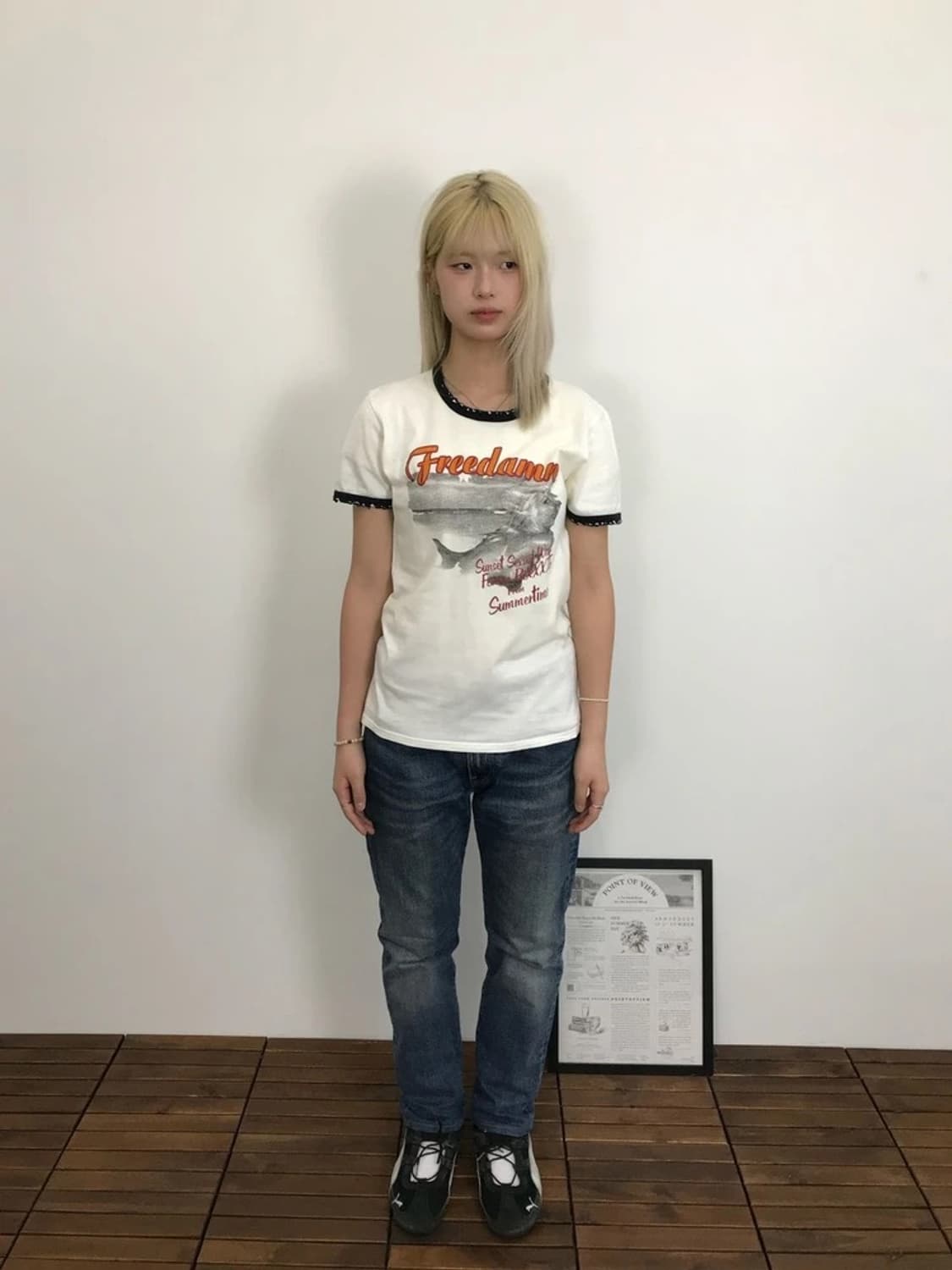 Jackrose Freedamn Graphic Ringer Tee 상품이미지1