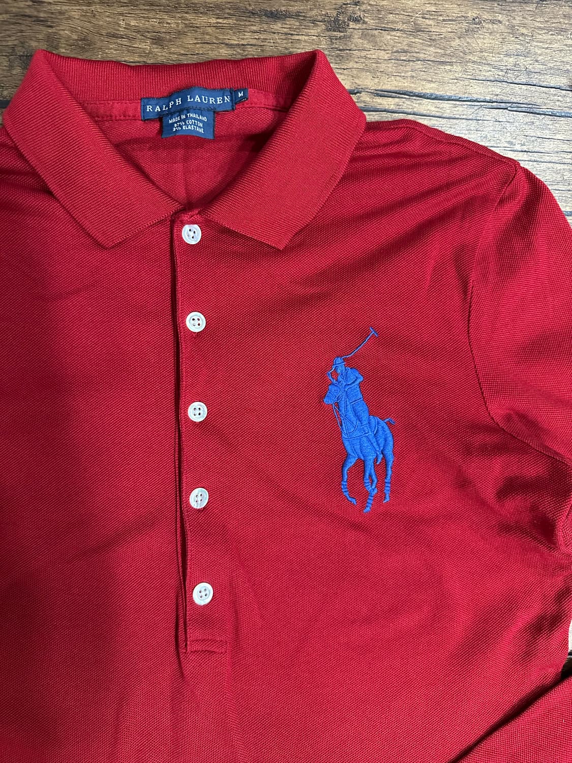 폴로 랄프로렌(Ralph Lauren) 빅포니 긴팔 카라티 레드 M 상품이미지1