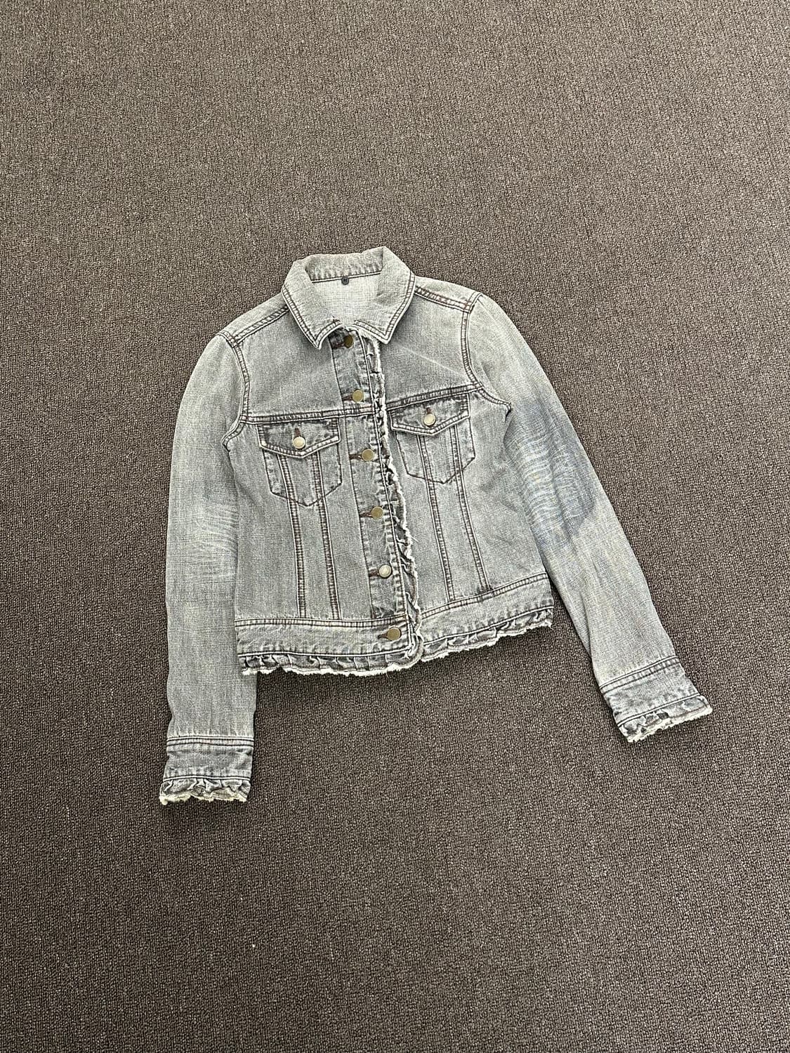 OS)Comme Ca Ism vintage 여성 그레이 워싱 데님 자켓 상품이미지2