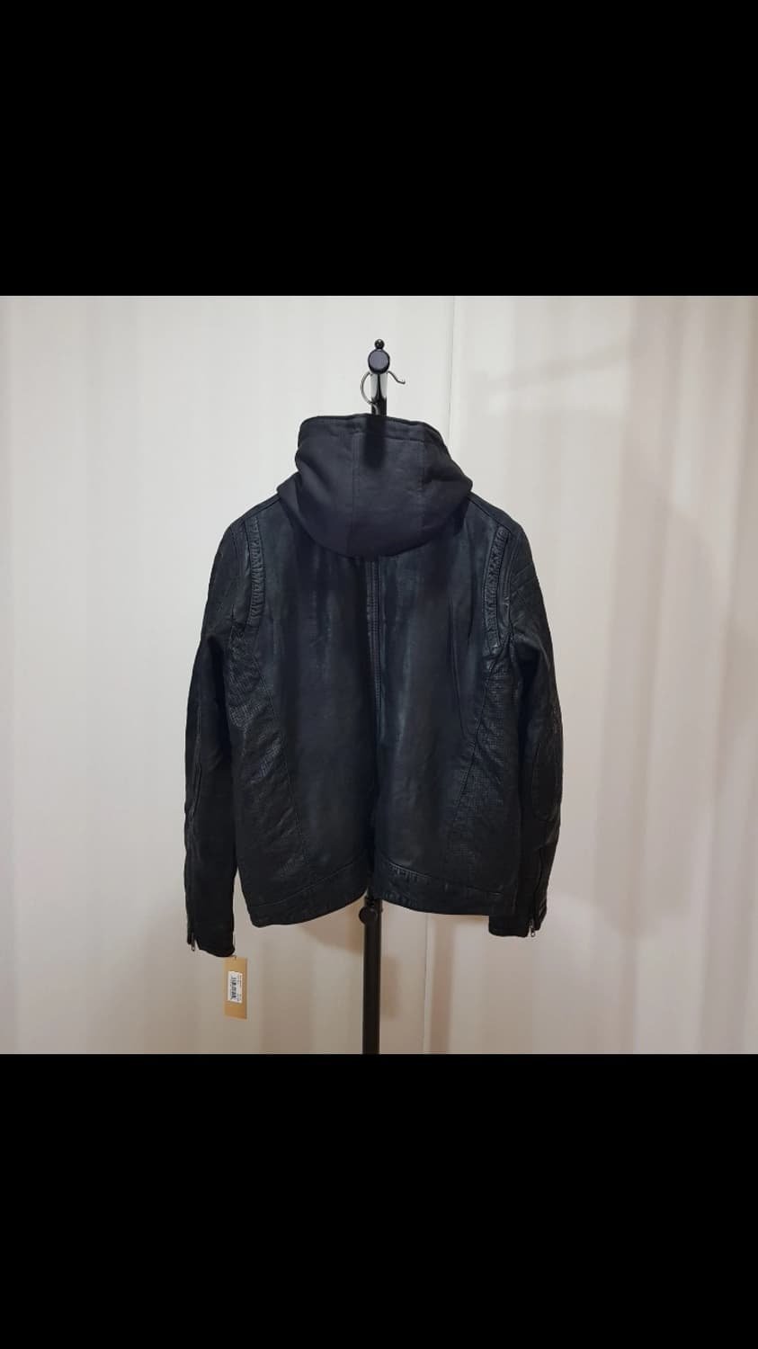 Milwaukee 후드 가죽 자켓 상품이미지3