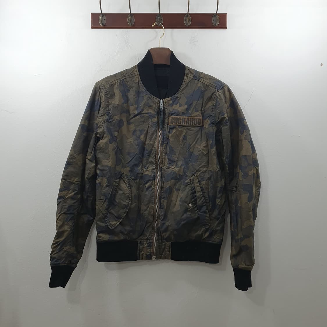 XL 버커루 남성 카모 리버시블 나일론 프린팅 항공 점퍼 자켓 상품이미지1
