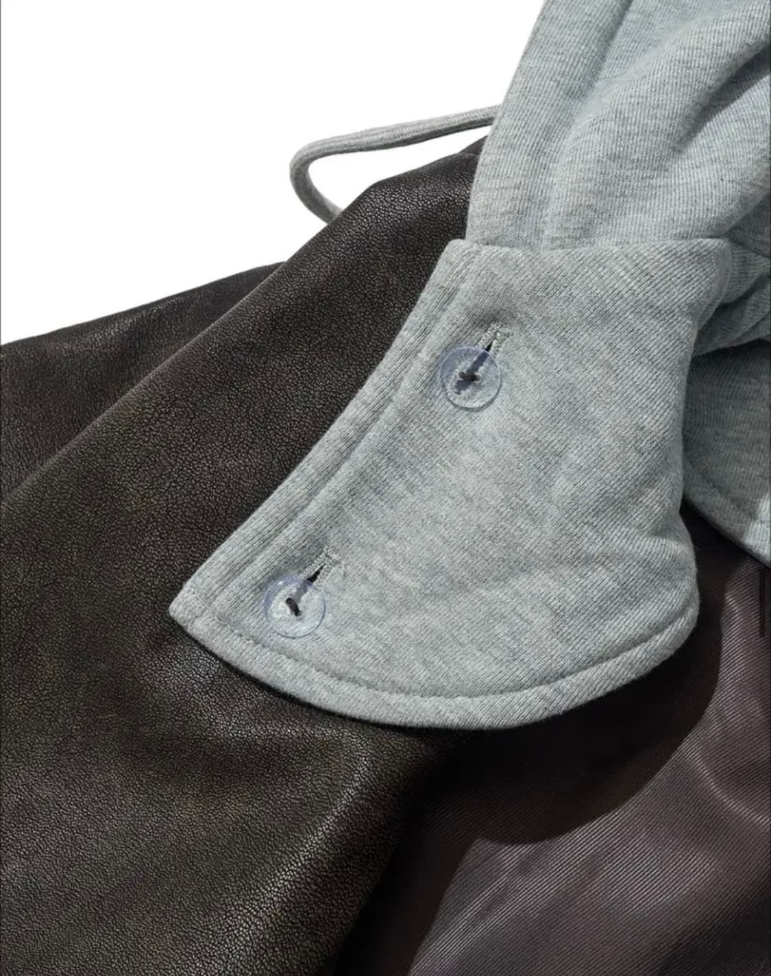 파르티멘토우먼 레더 후드 자켓(모자 탈부착) 상품이미지5