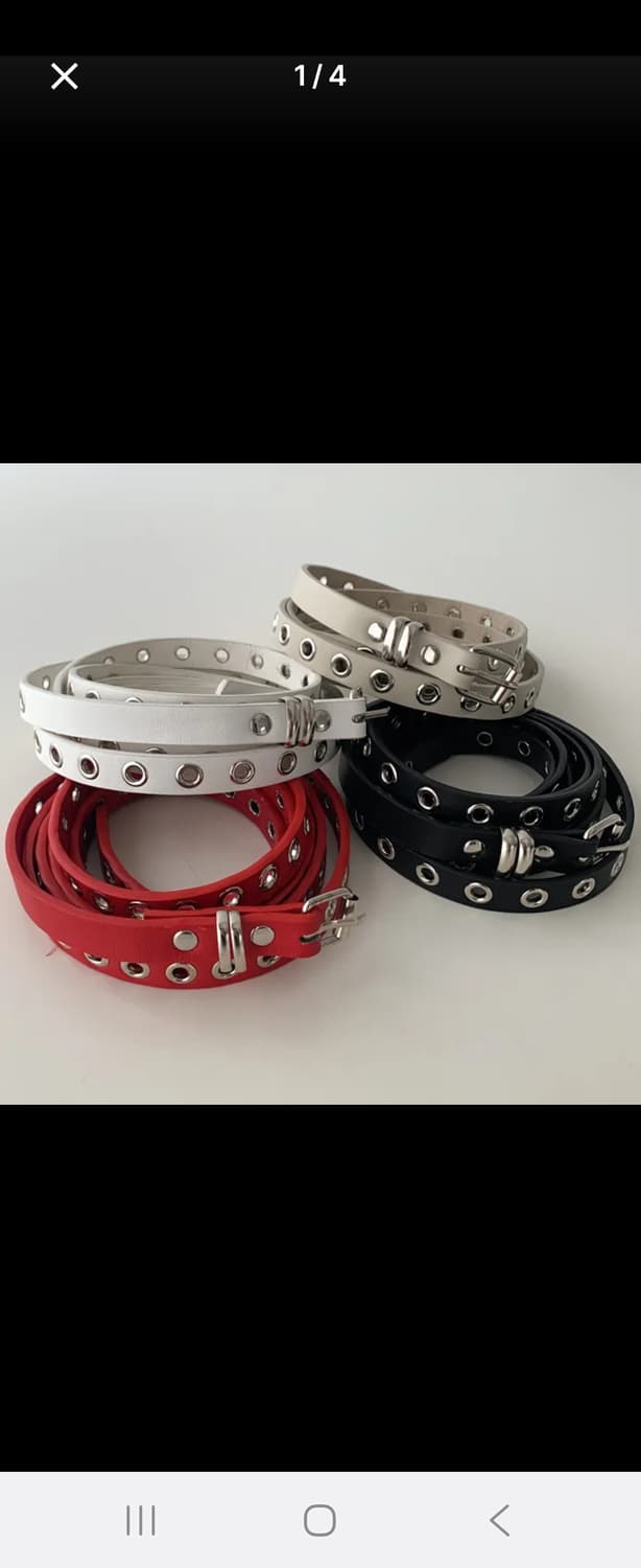 아일렛 두줄벨트 화이트(새상품) 상품이미지4