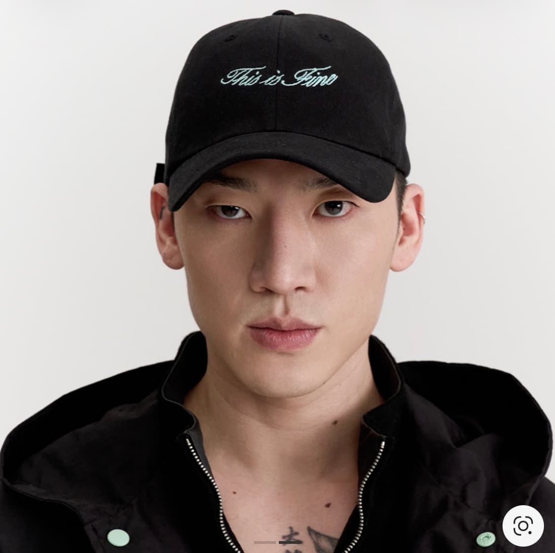 디스이즈파인(THIS IS FINE) 시그니처 볼캡 블랙 상품이미지5