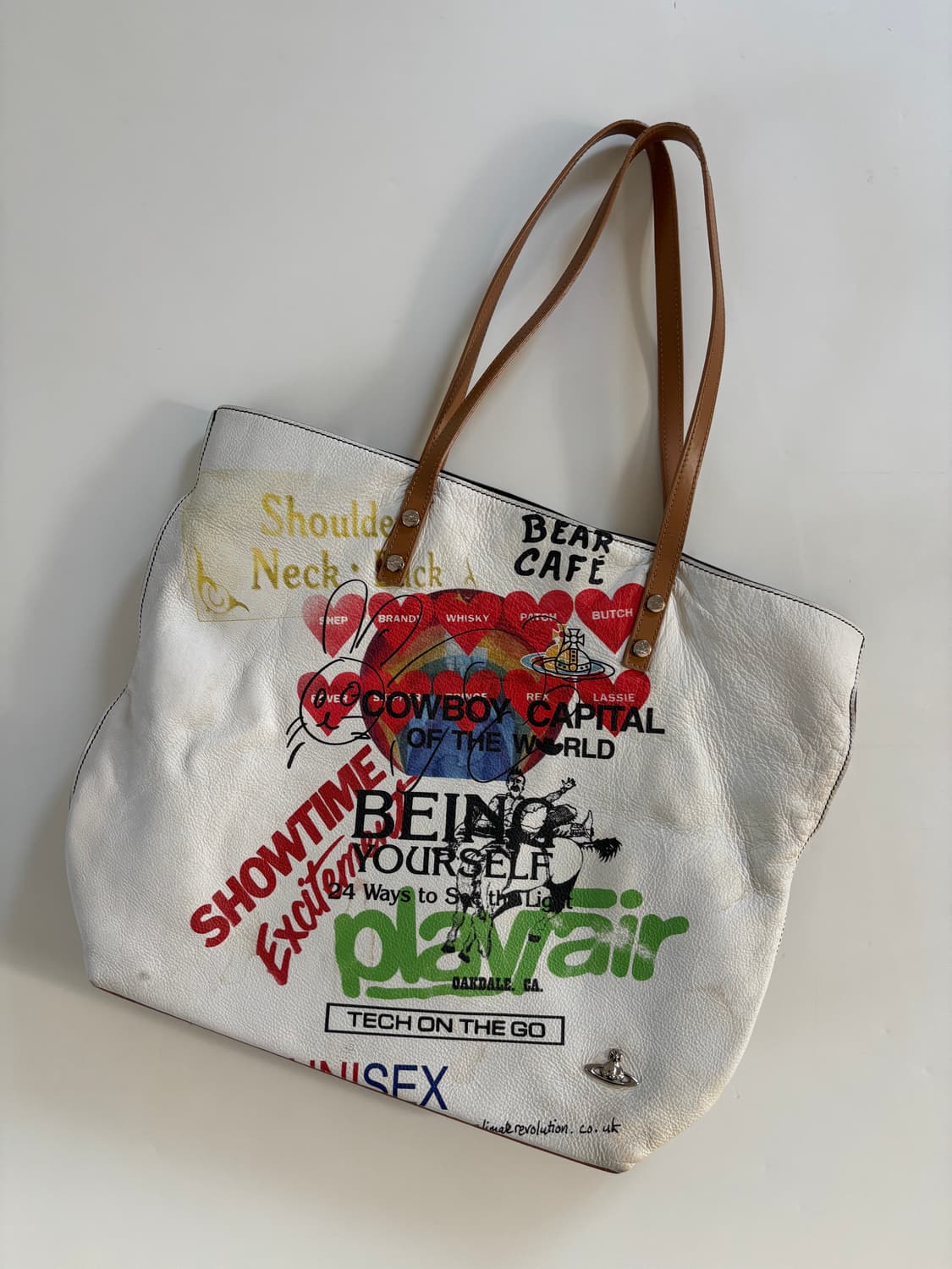 Vivienne Westwood 비비안웨스트우드 프린트 레더 토트백 상품이미지3