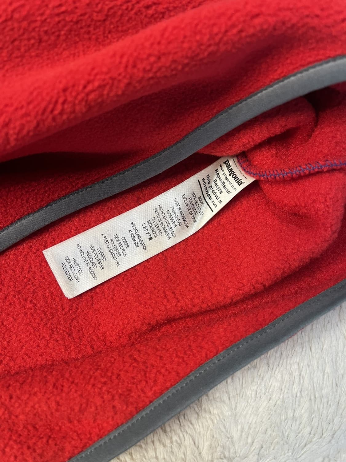 23FW 파타고니아 신칠라 스냅-T 블루/레드/그레이 상품이미지6