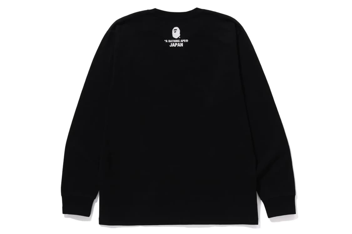 [XL] 베이프 일본한정 재팬 컬리지 롱슬리브 블랙 상품이미지2