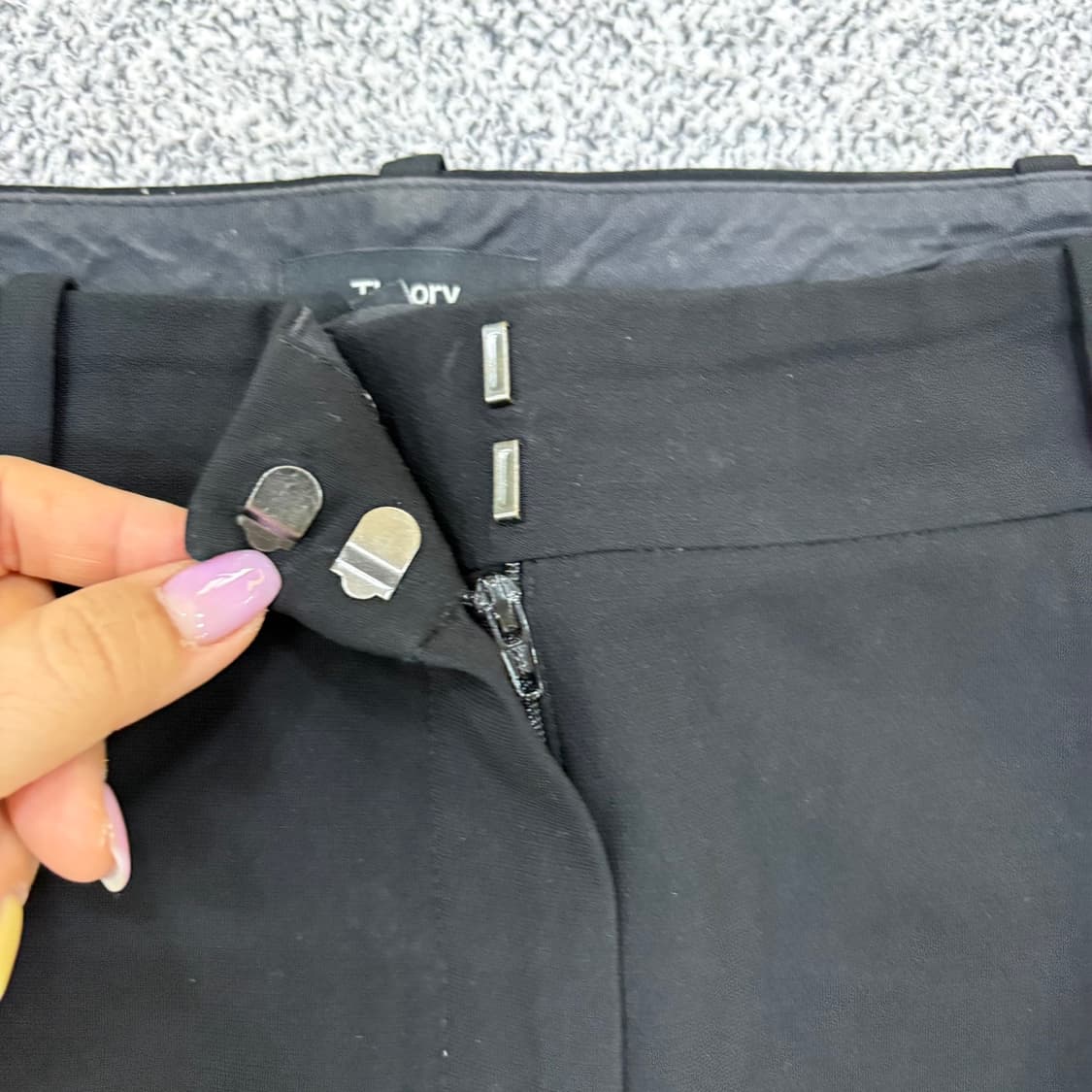 2 띠어리 핀턱 슬랙스 와이드 팬츠 0511J 상품이미지2