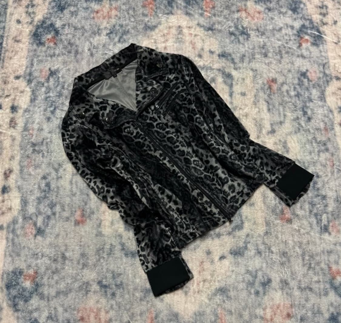 Rubik snow leopard velour fur rider jack 상품이미지1