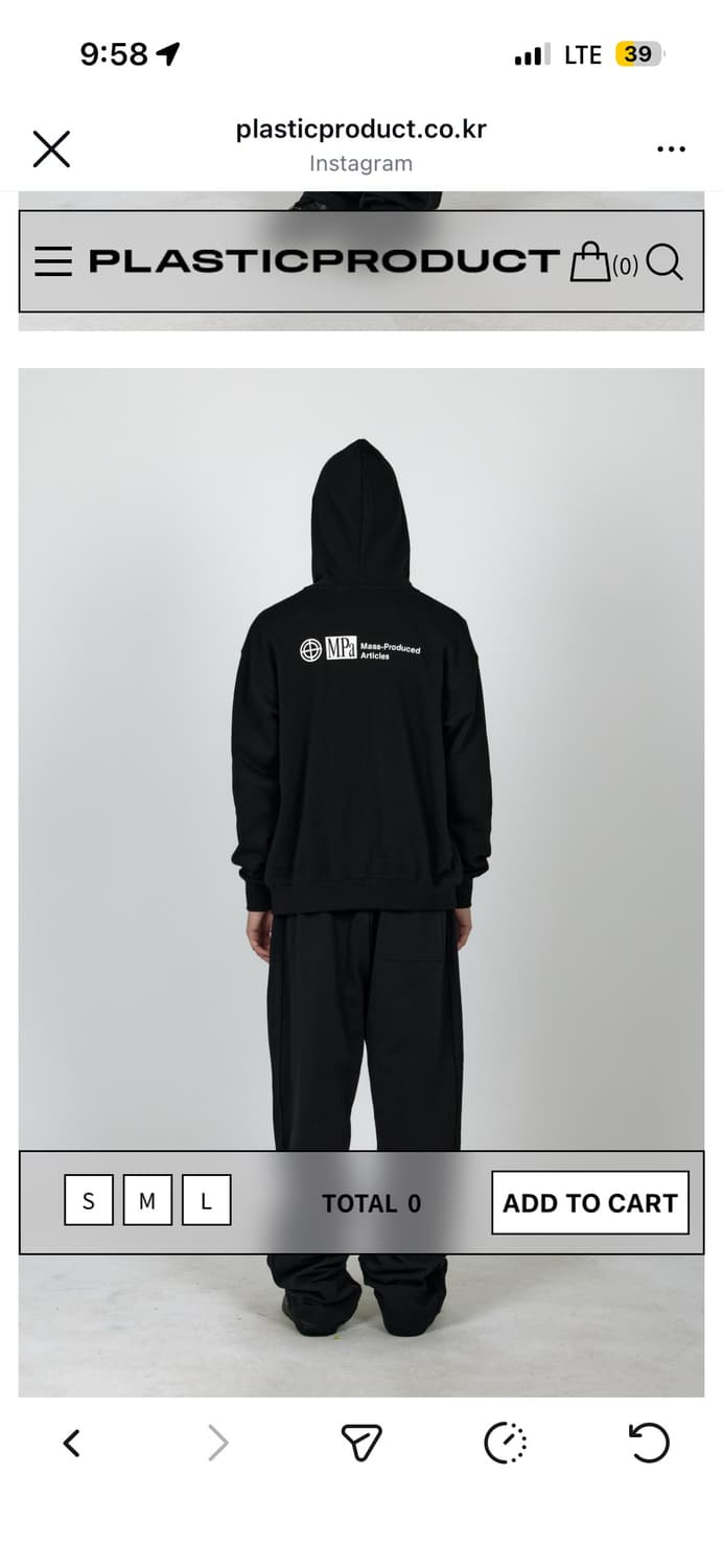 (구매) 플라스틱프로덕트 MPa 후드집업 M 삽니다. 상품이미지2