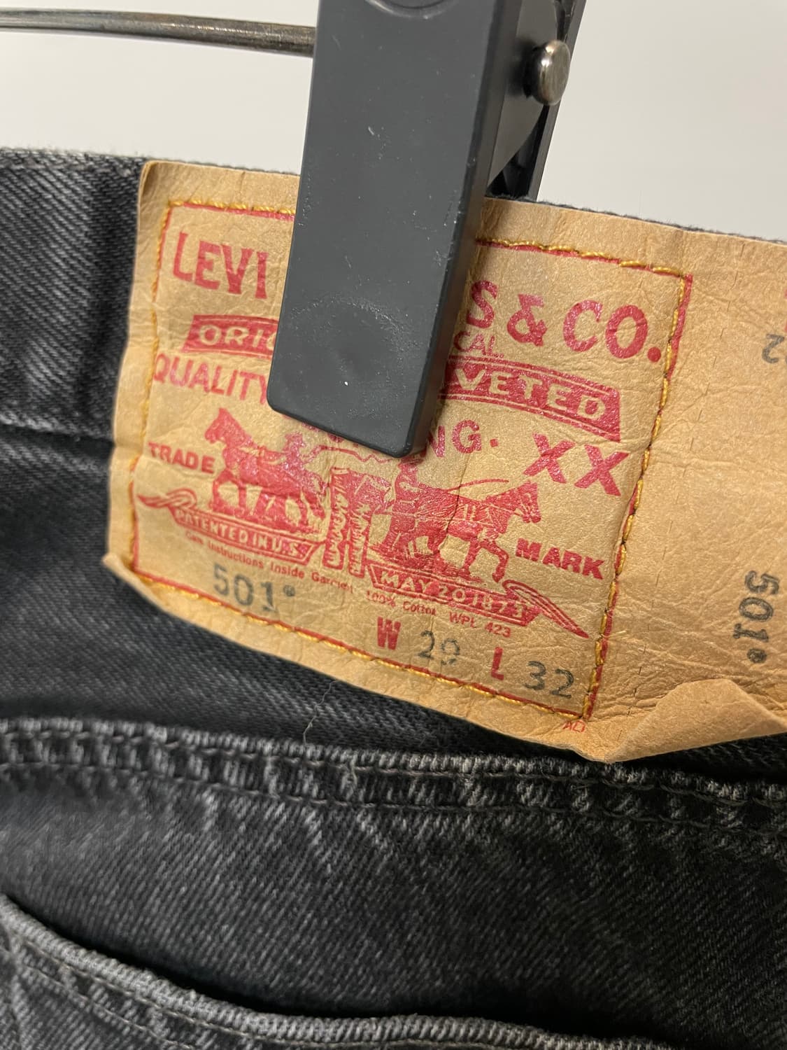 (29) Levis 리바이스501 흑청 데님팬츠 상품이미지4