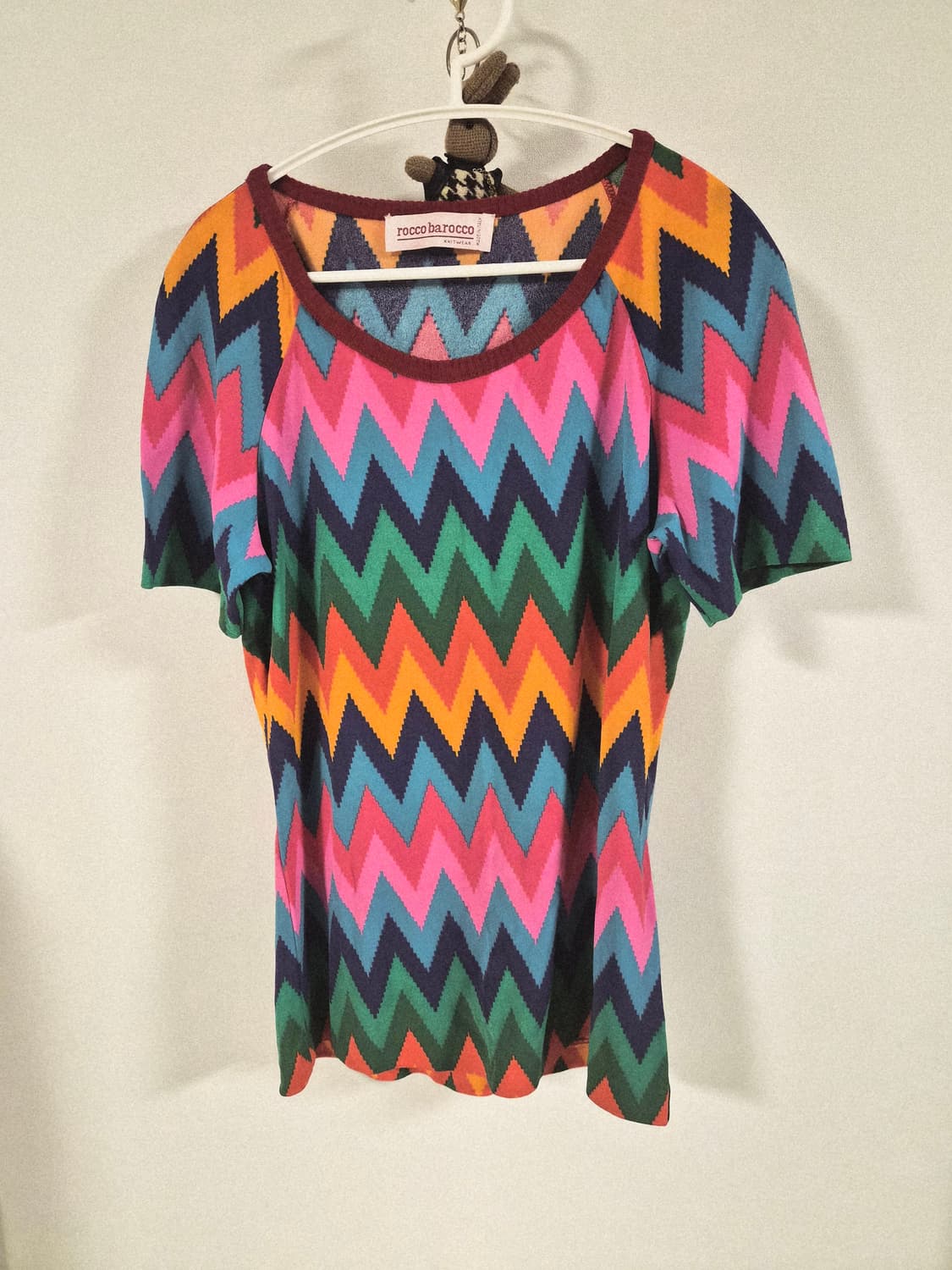 로코바로코(Roccobarocco) 정품 지그재그 니트 반팔 상품이미지1