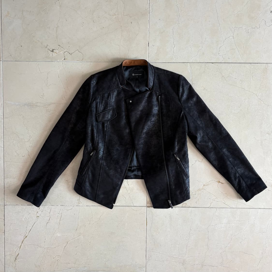 Arnaldo Bassini Suede Biker Jacket 상품이미지1