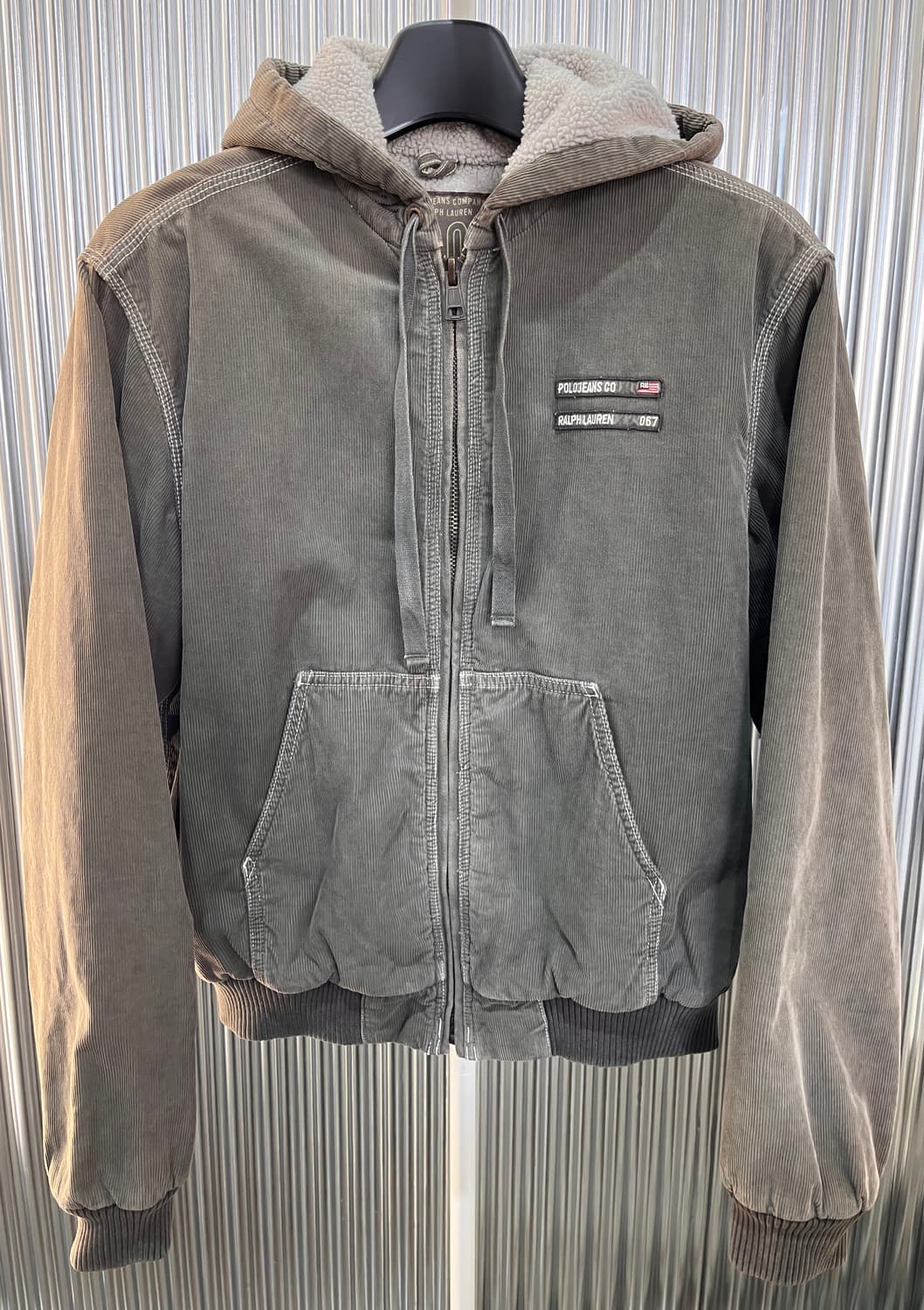 폴로진 코듀로이 후드 집업 S 상품이미지2