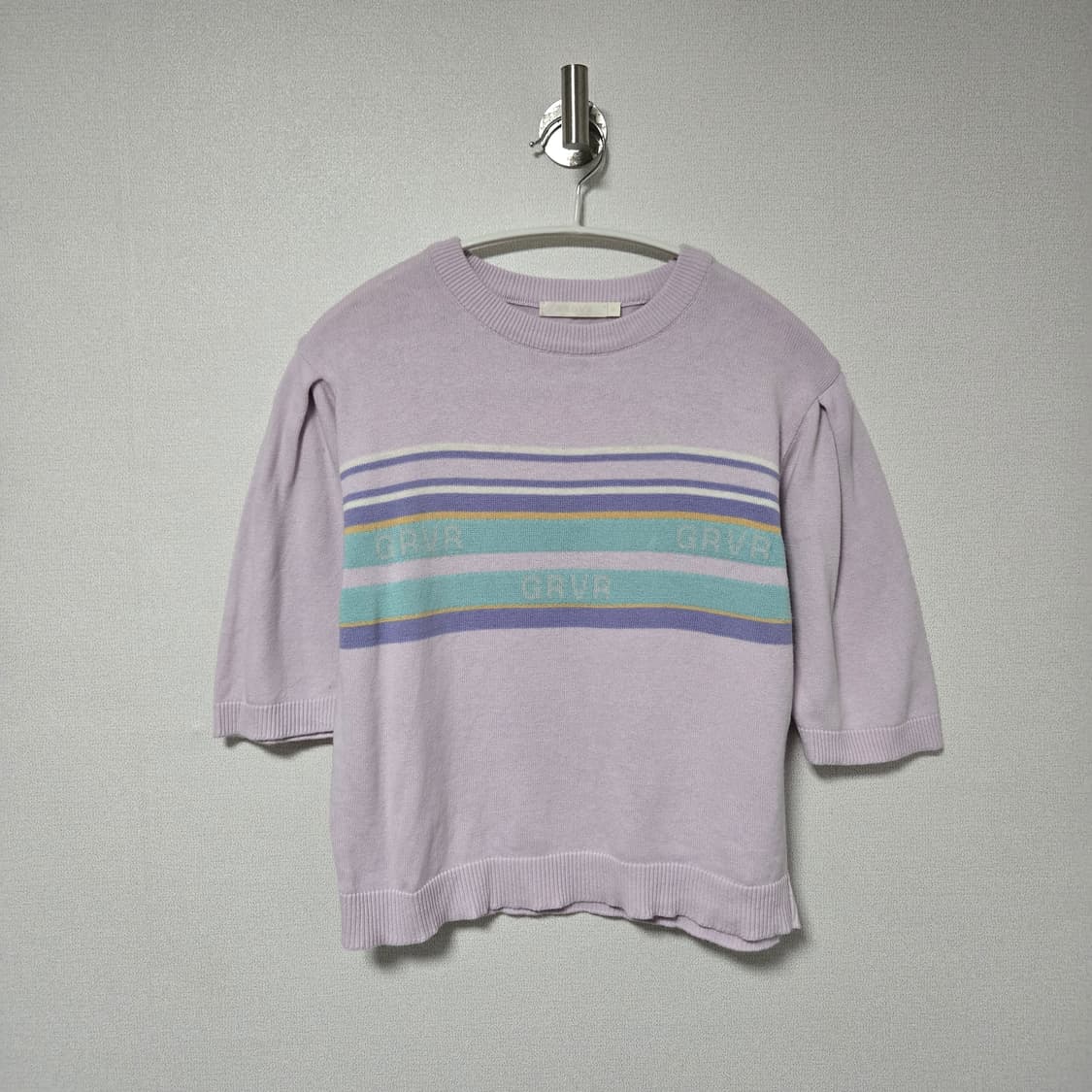 그로브 니트 반팔티셔츠 / 여성 니트/ 여자 반팔 상품이미지1