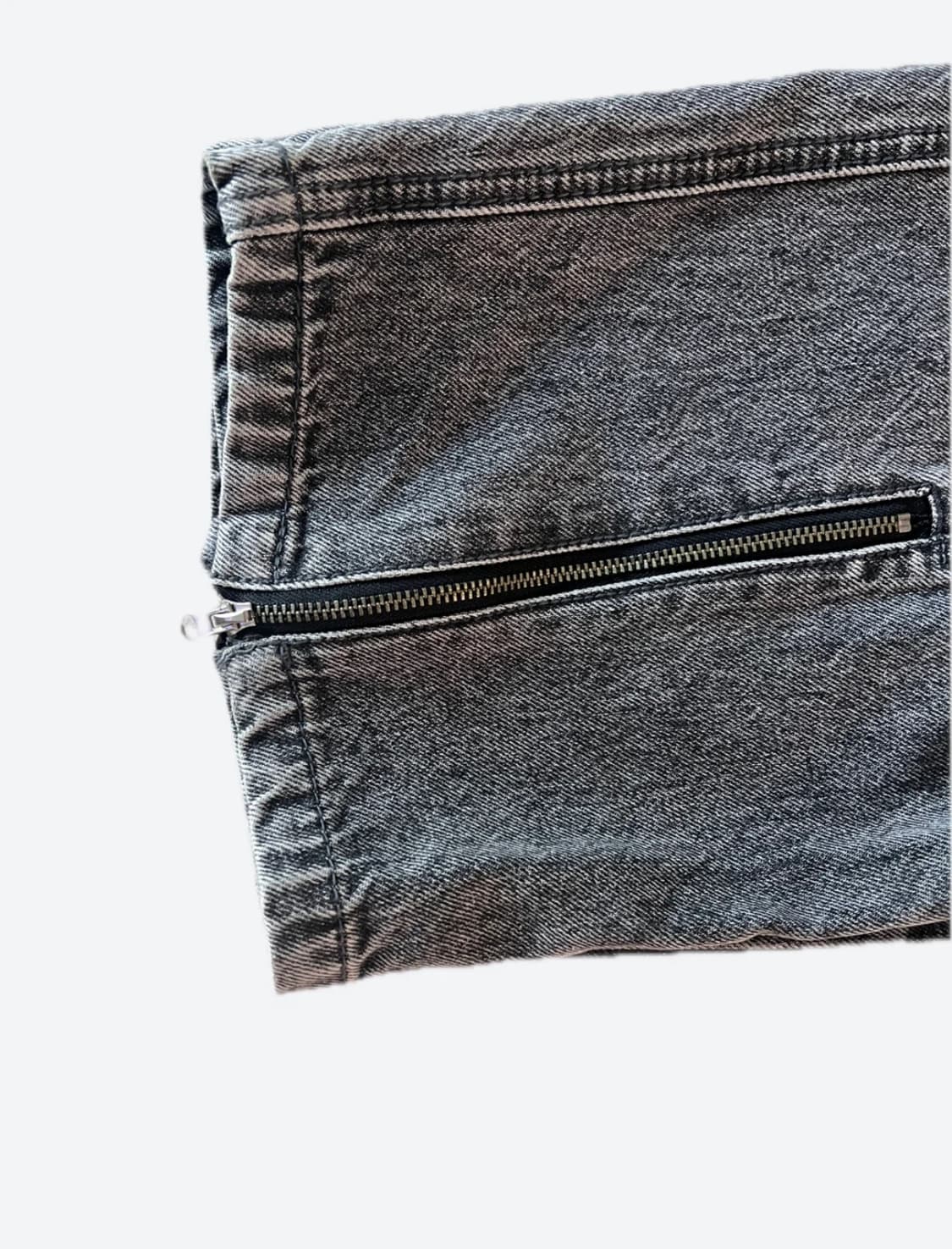 인사일런스 우먼 커브드 지퍼 데님팬츠 블랙컬러  상품이미지6