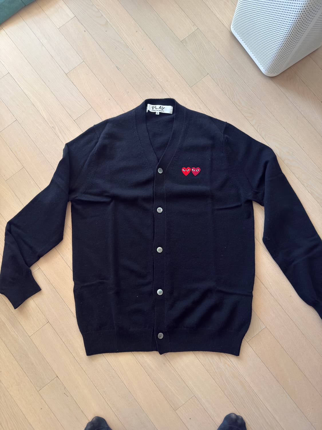 꼼데가르송 브이넥 가디건 / 블랙 / 2XL 상품이미지2