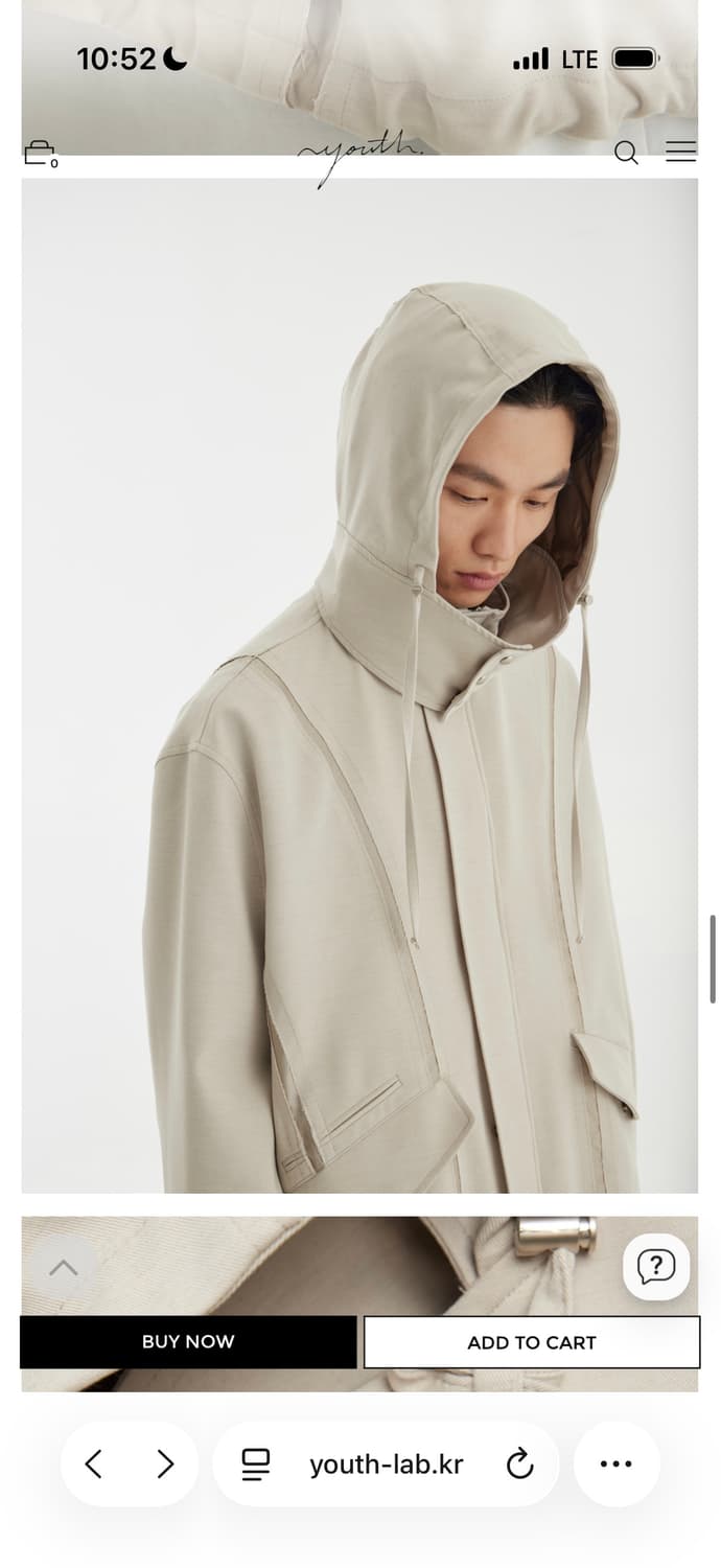 유스 오버사이즈 블루종 베이지 M 상품이미지6