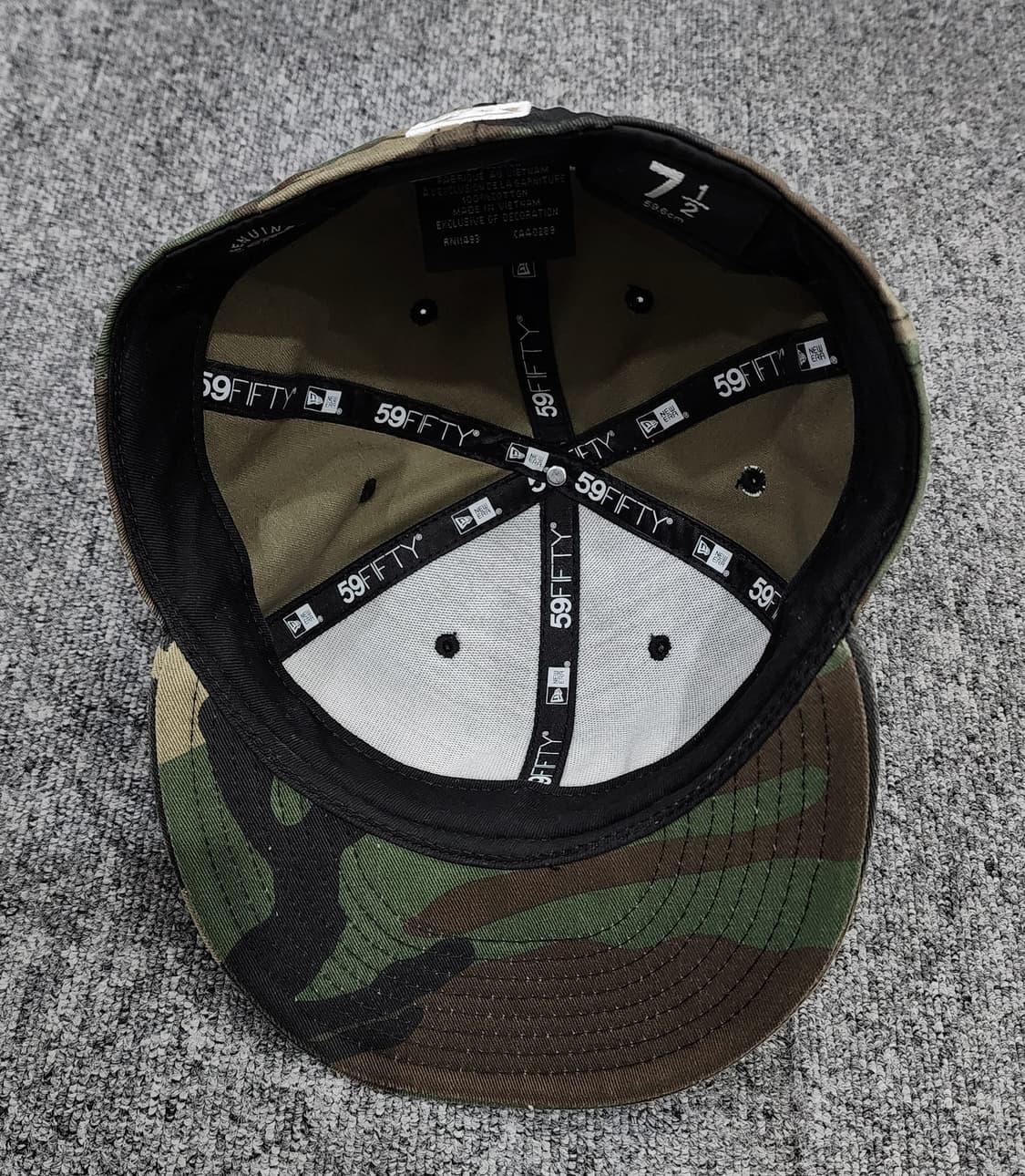뉴에라 뉴욕 양키즈 우드랜드 카모 59FIFTY 7 1/2 스냅백 모자 상품이미지8
