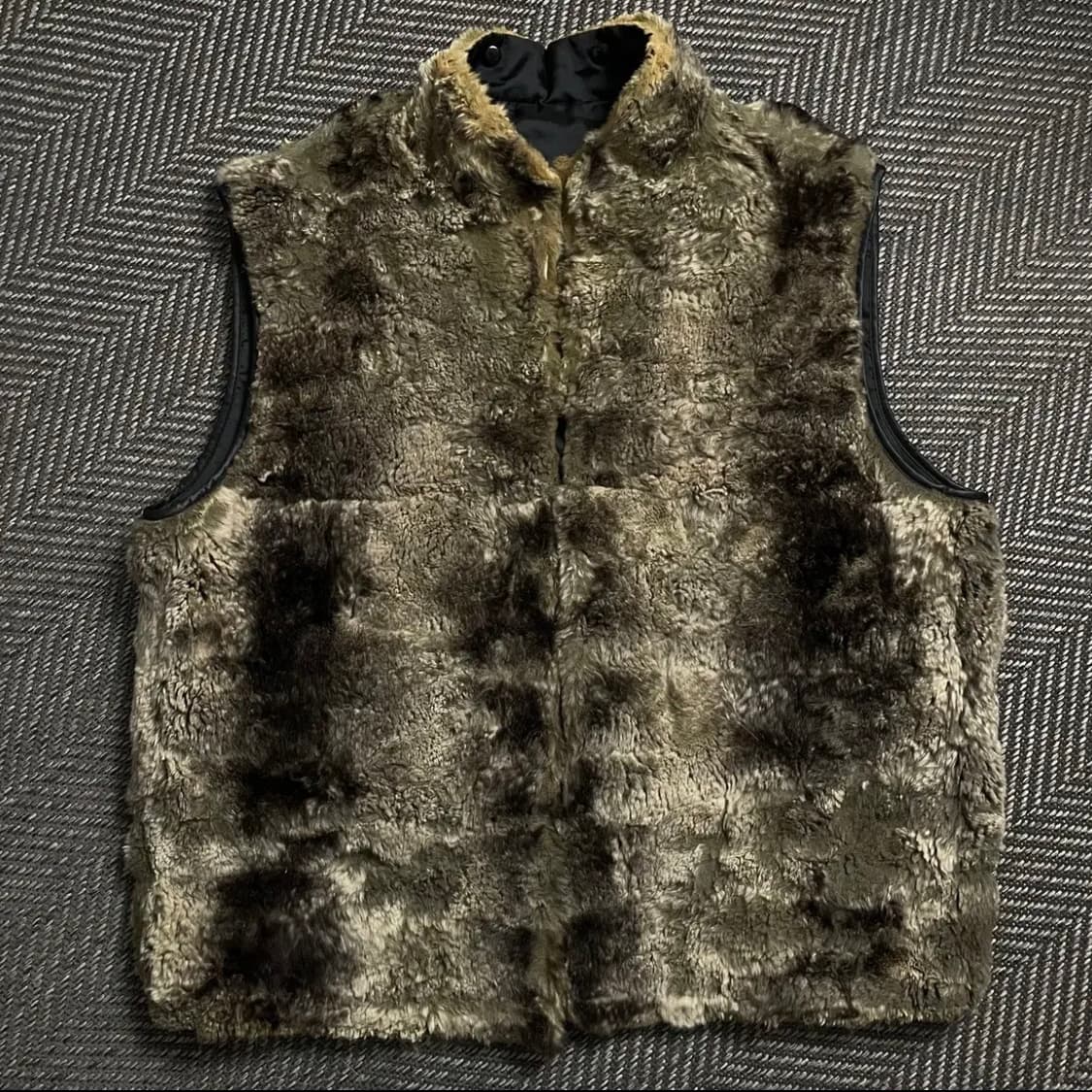 Christian aujard 아카이브 래빗 트리밍 가죽 자켓o 4967 상품이미지8