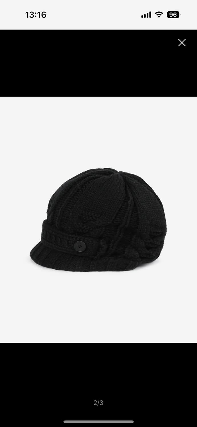 Cable knit beret BLACK 상품이미지2