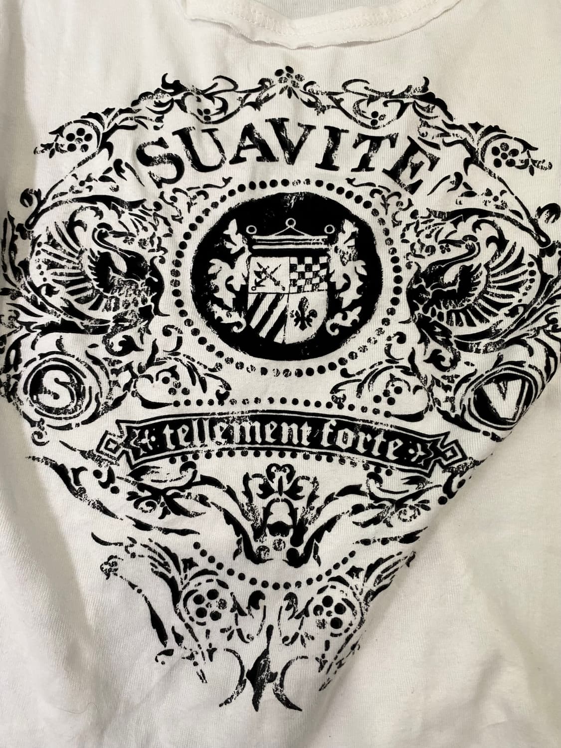  Y2K Mood Print White Tee 상품이미지5