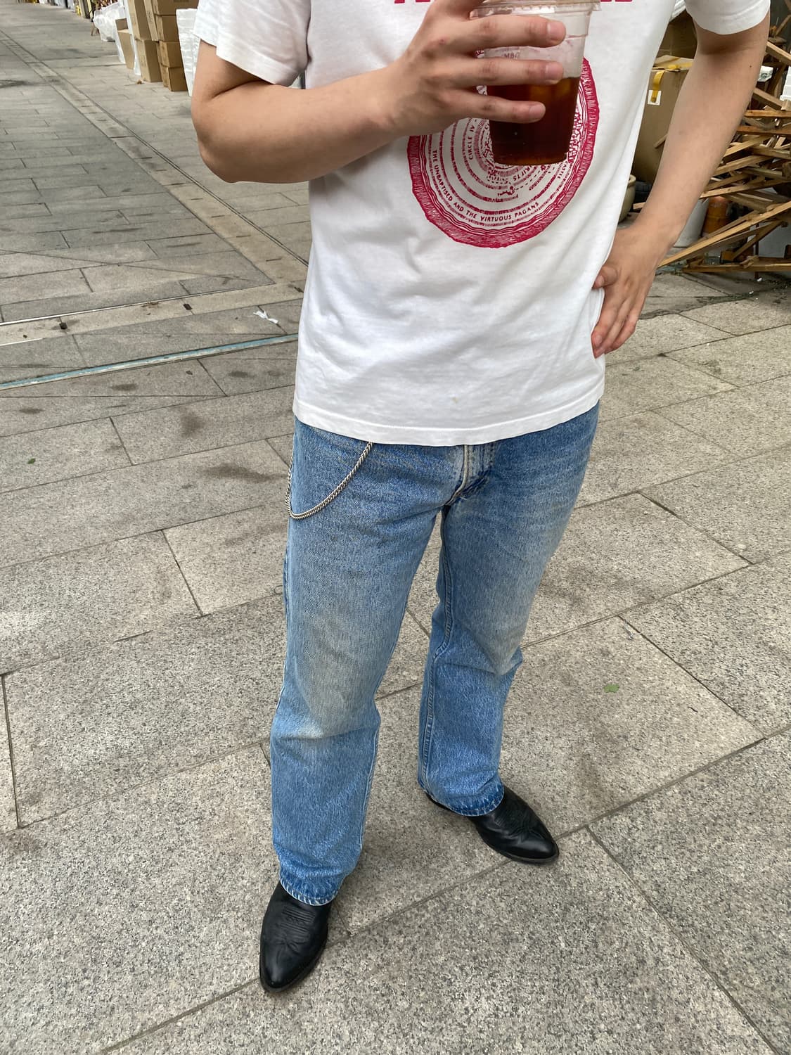 무광 은도금 빈티지 팬츠체인 키링 상품이미지3